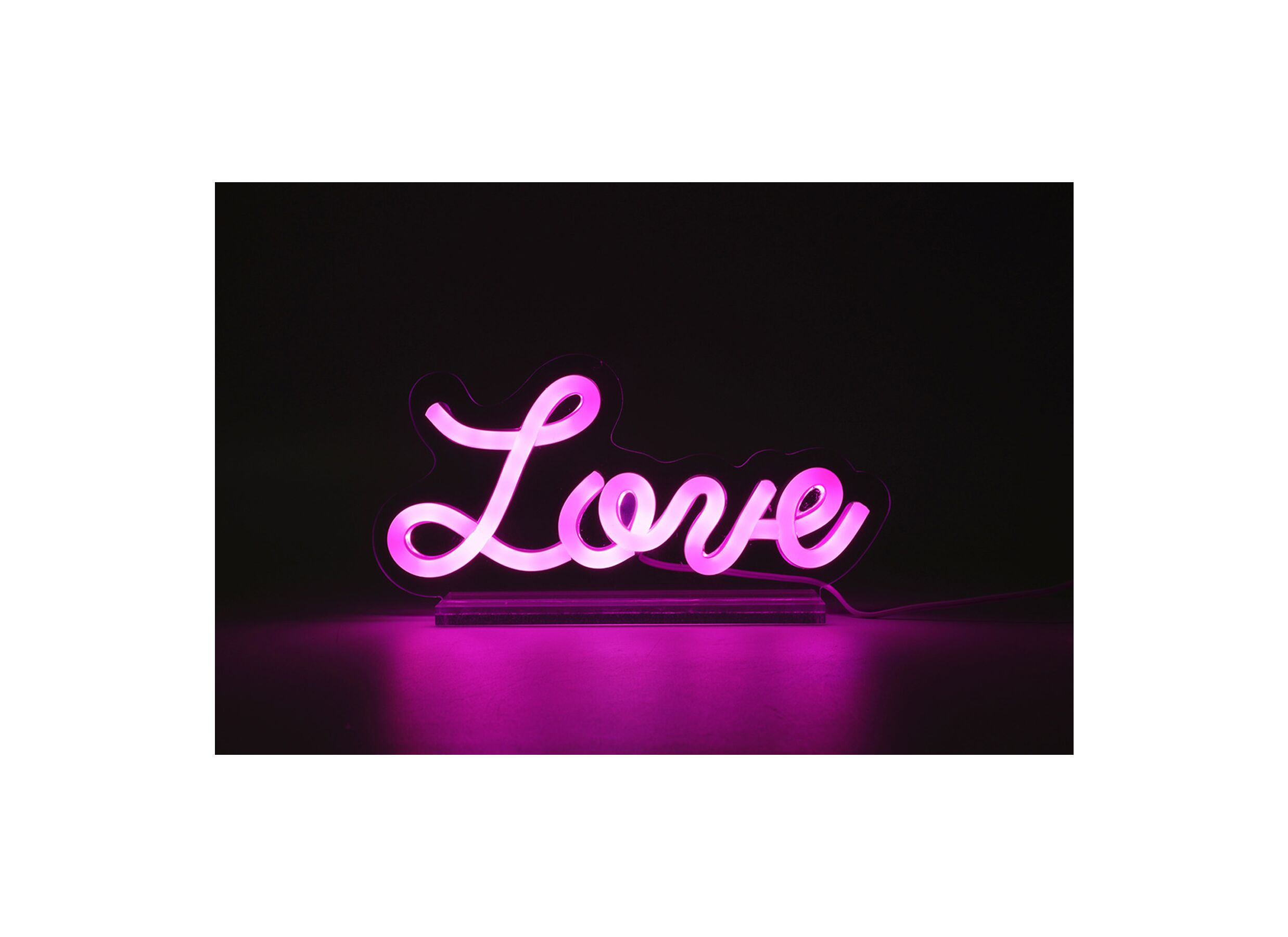 Plus Important - Lampe néon LED Love - plastique - mauve