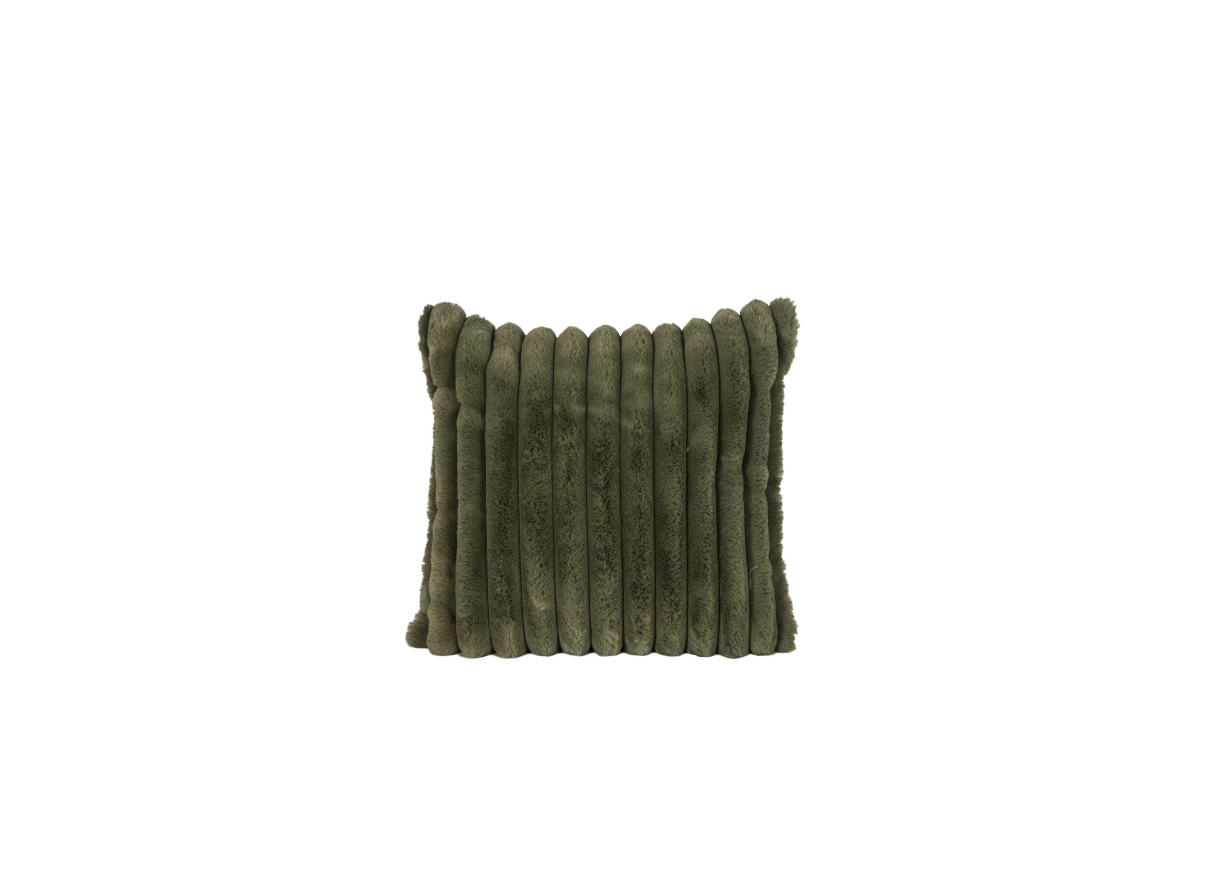 Kussen Gabriella 45x45cm - imitatie konijnenvacht - groen - Coussin Gabriella 45x45cm - imitation fourrure de lapin - vert