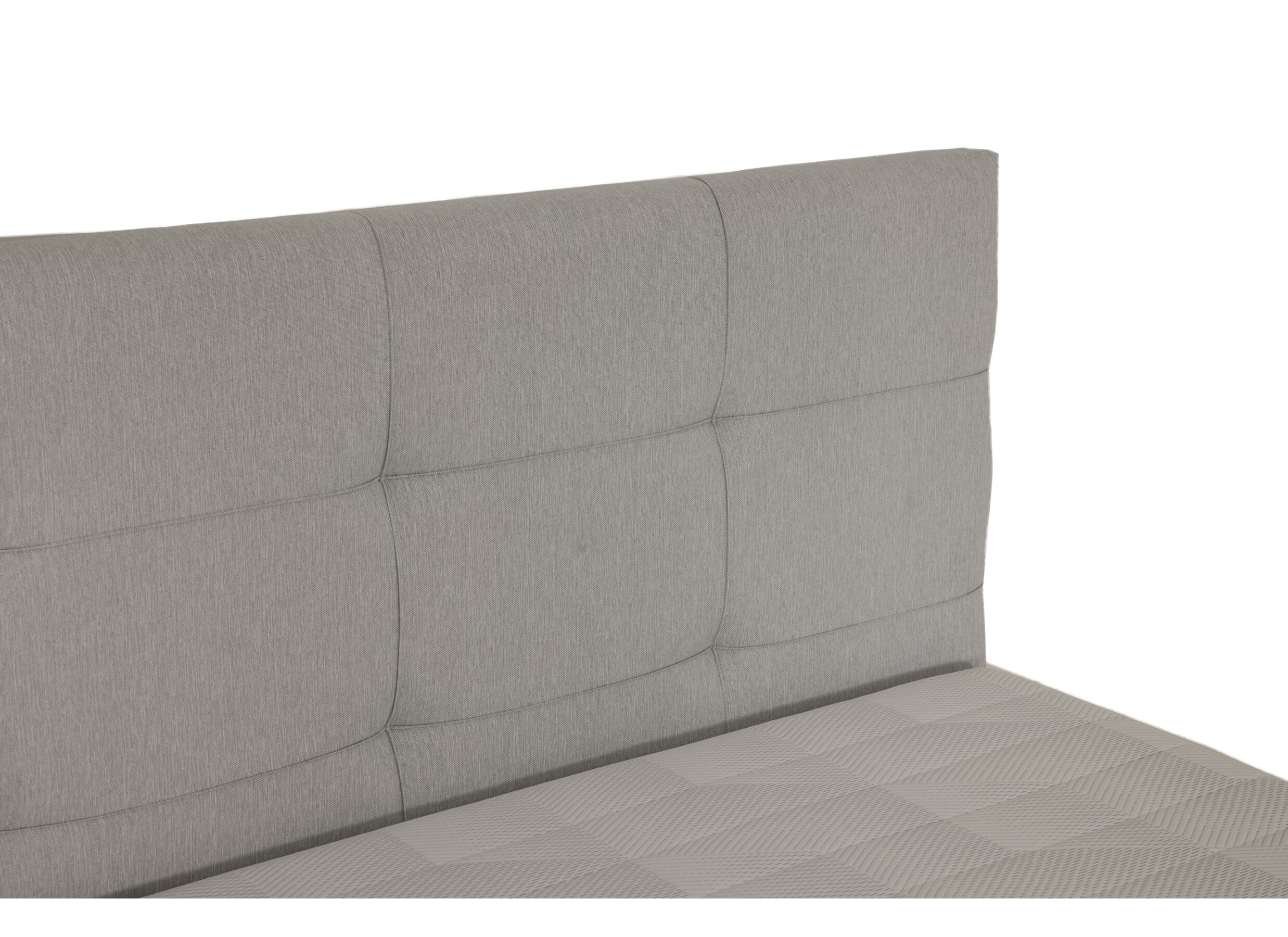 Detailfoto - Bedbox Cosy 140x200cm - stof - lichtgrijs met opbergruimte