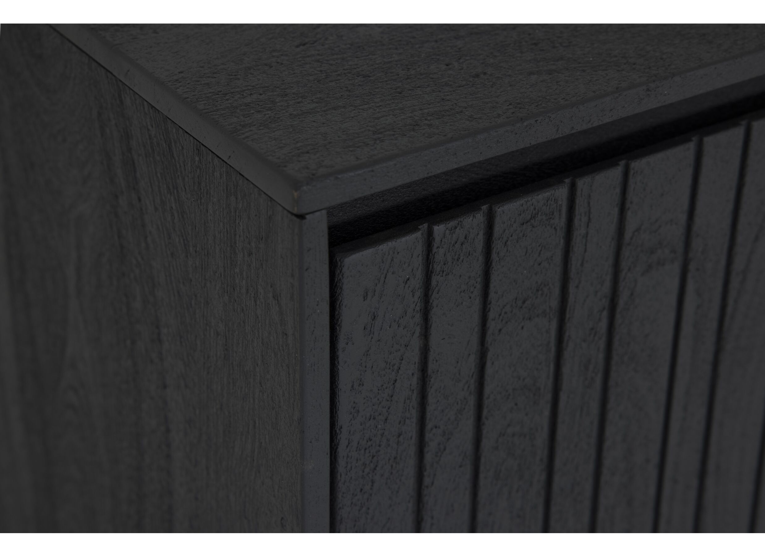 Buffet Aquilano 225cm - acacia massif - noir