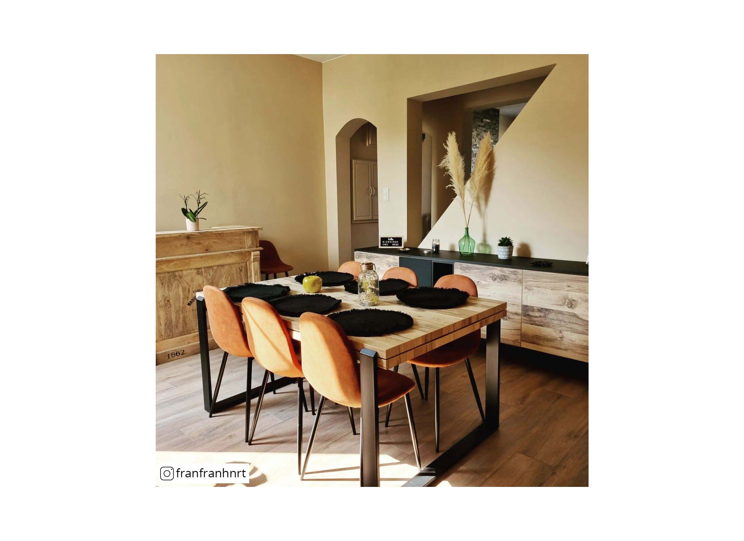 Barkast Djinn 120cm - mango massief - naturel