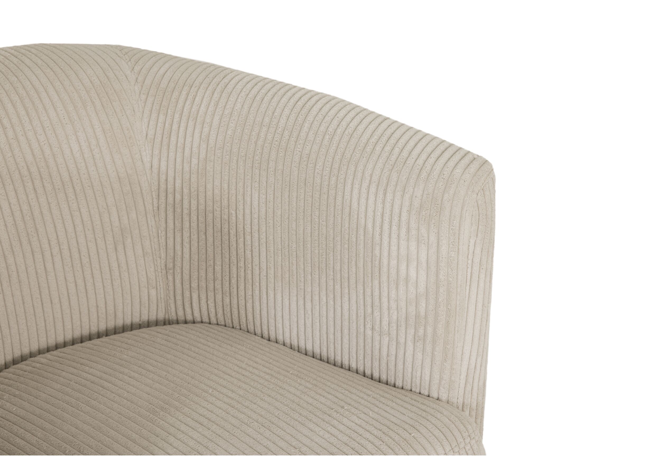 Detail - Fauteuil Capri 67x71x73cm - velours - ivoire