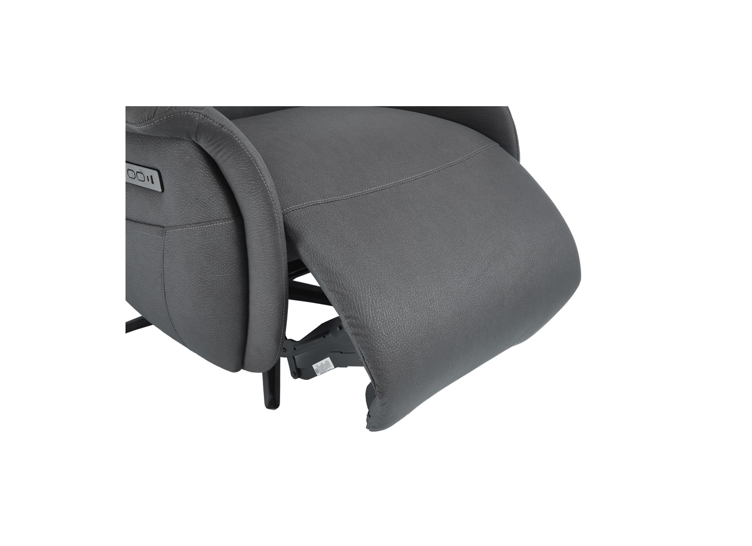 Detail - Fauteuil relax Bromo électrique - fibre polyester - noir