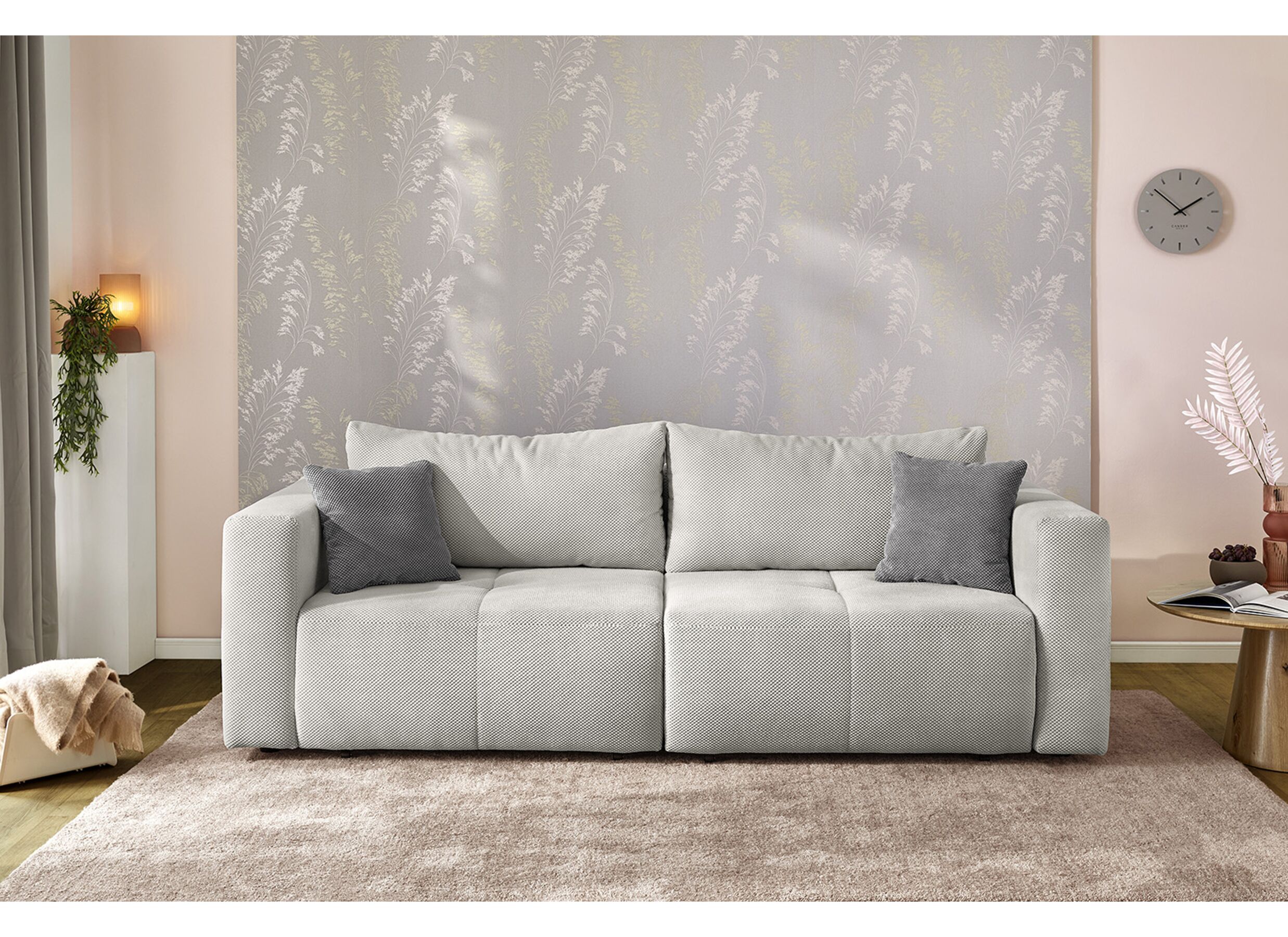 Sfeerfoto - Zetel Relax Bigsofa 4-zit - stof - beige