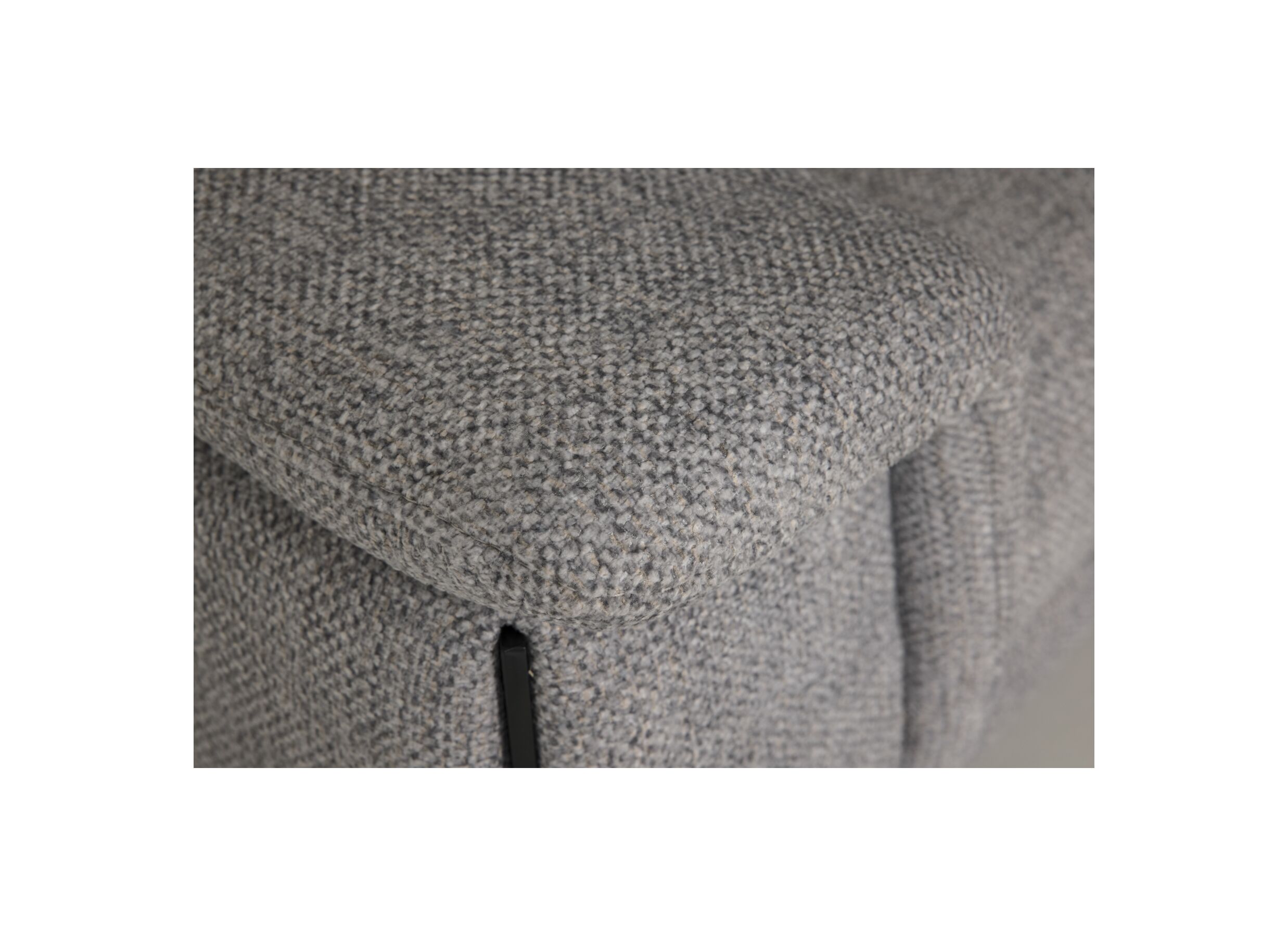 Detail - Canapé d'angle Amira 290x228cm - tissu - gris avec relax