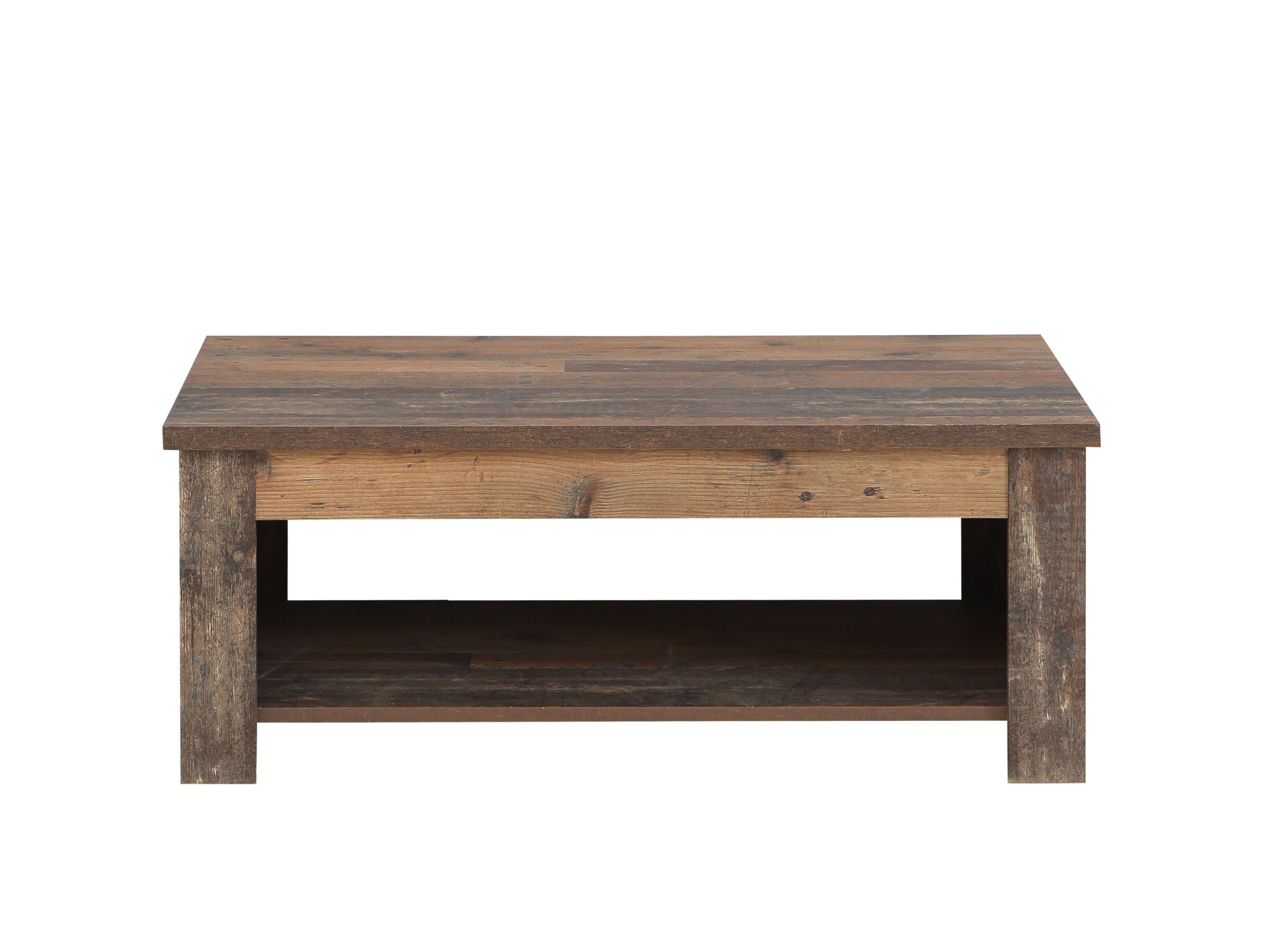 Table basse brun - Table basse Clif 110x65cm - panneau décor - old wood