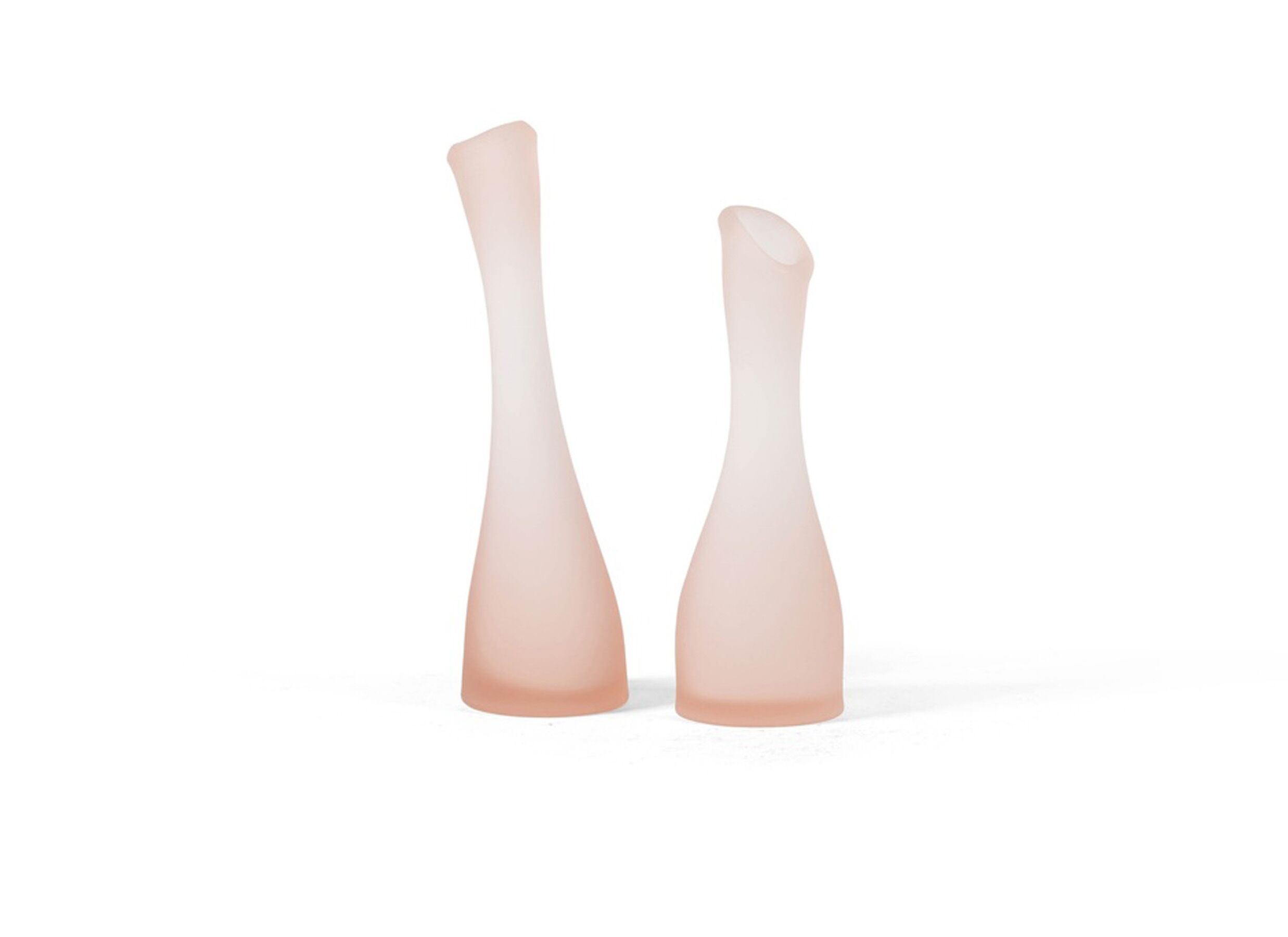 Vaas Soliflower Organisch Mat Big Ø7 - Vase Soliflore Organique Mat Big Ø7,5x24cm - verre - saumon