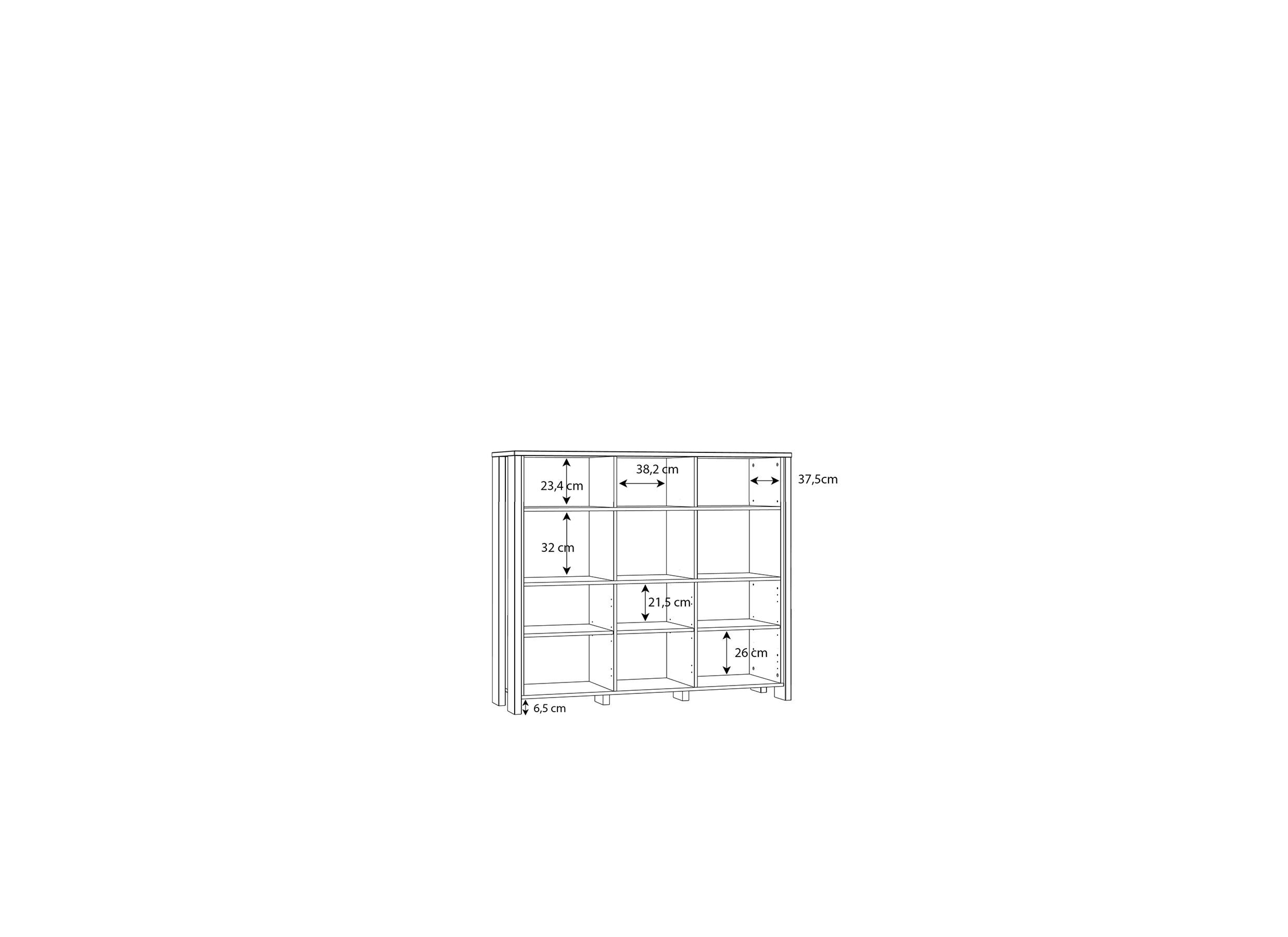 Buffetkast Clif 136cm - decor - old wood/beton
