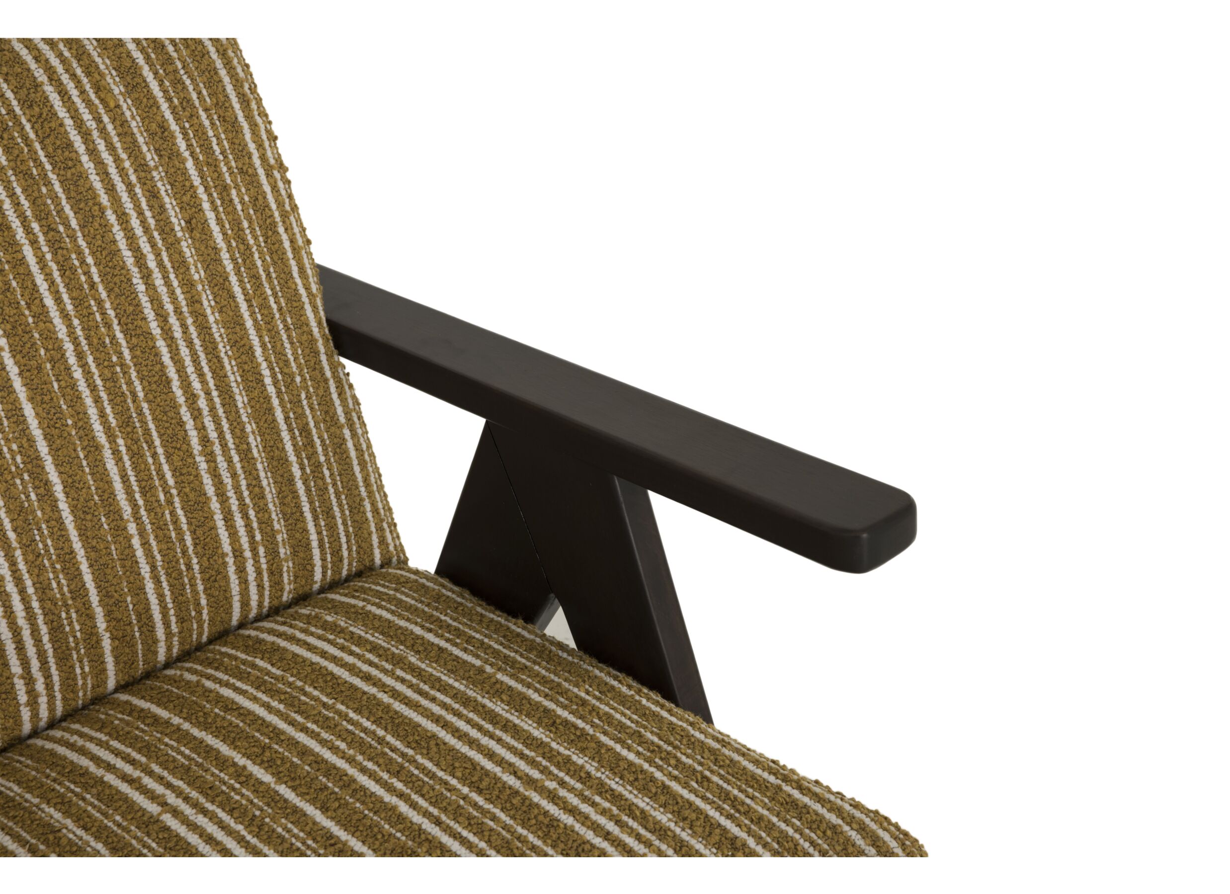 Detail - Fauteuil Malone 75x79x82cm - fibre polyester - ocre/blanc