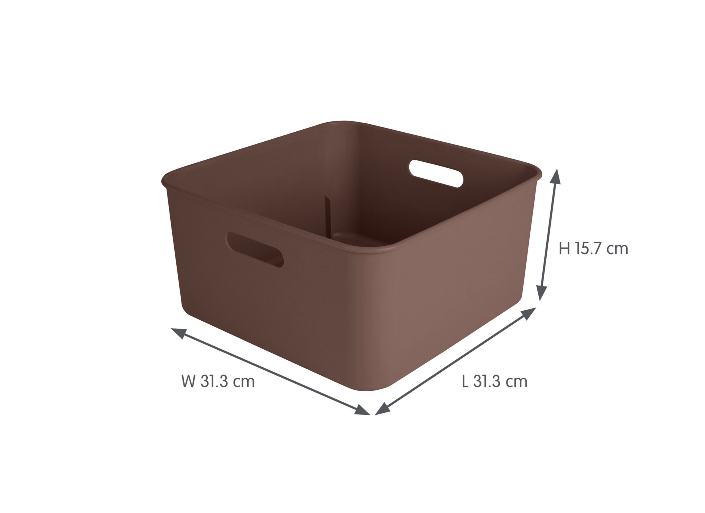Afmetingen - Opbergbox Sigma Home Cube 12,5L - 31,3x31,3x15,7cm