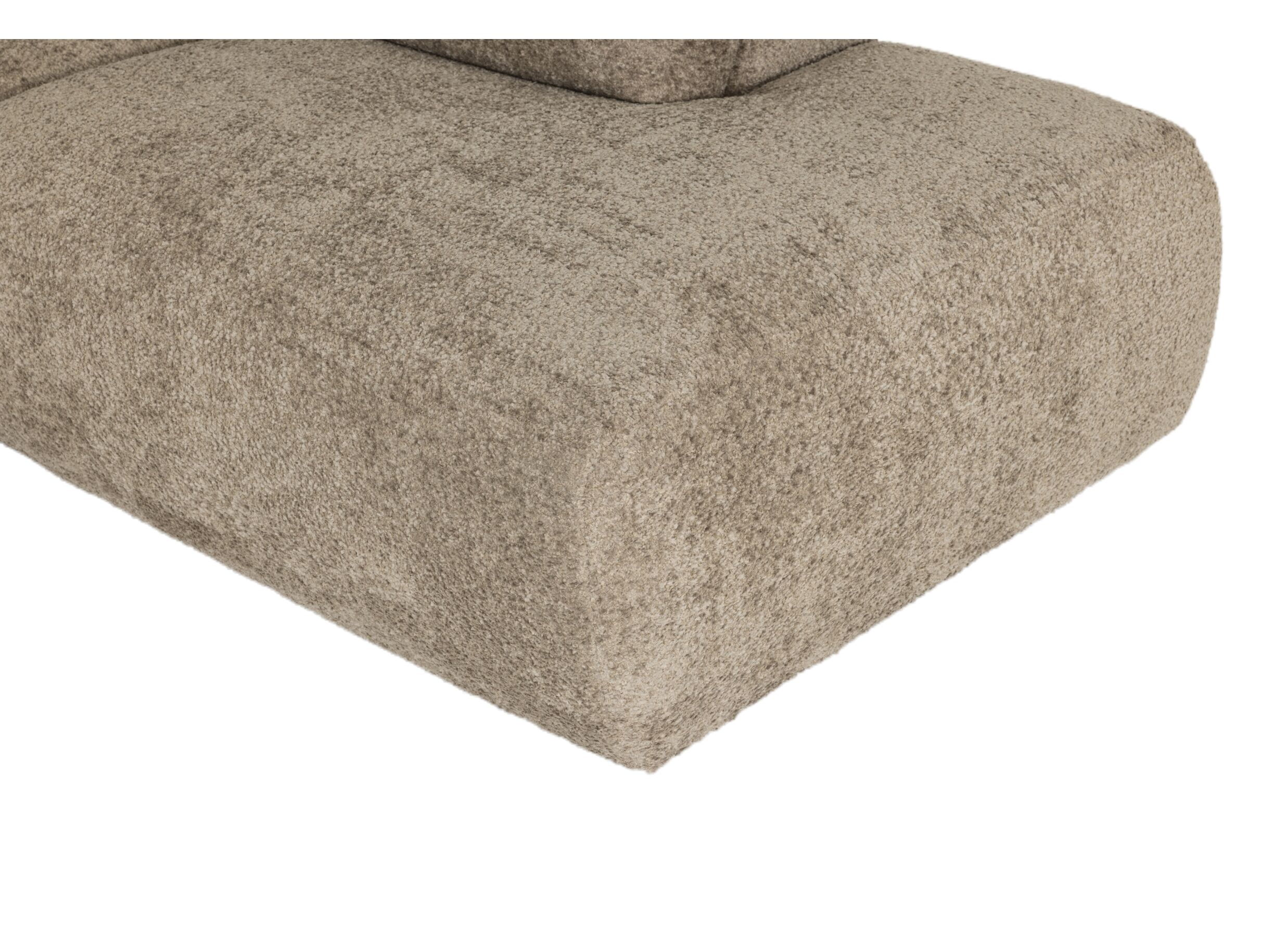 Detail - Canapé d'angle Valverde 280x223cm - bouclé - taupe