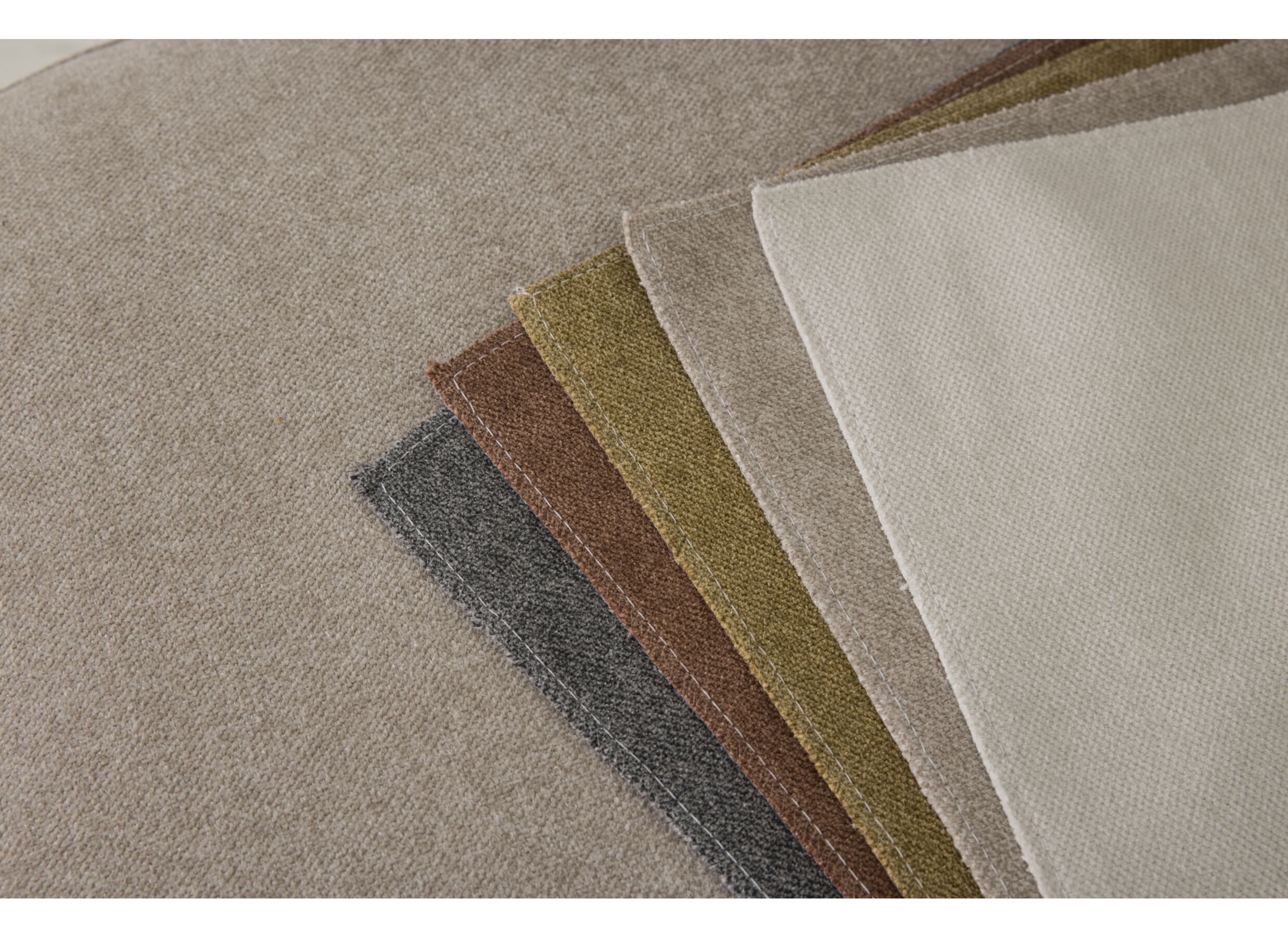 Couleurs - Fauteuil pivotant Gela 85x95x80cm - tissu - brun clair