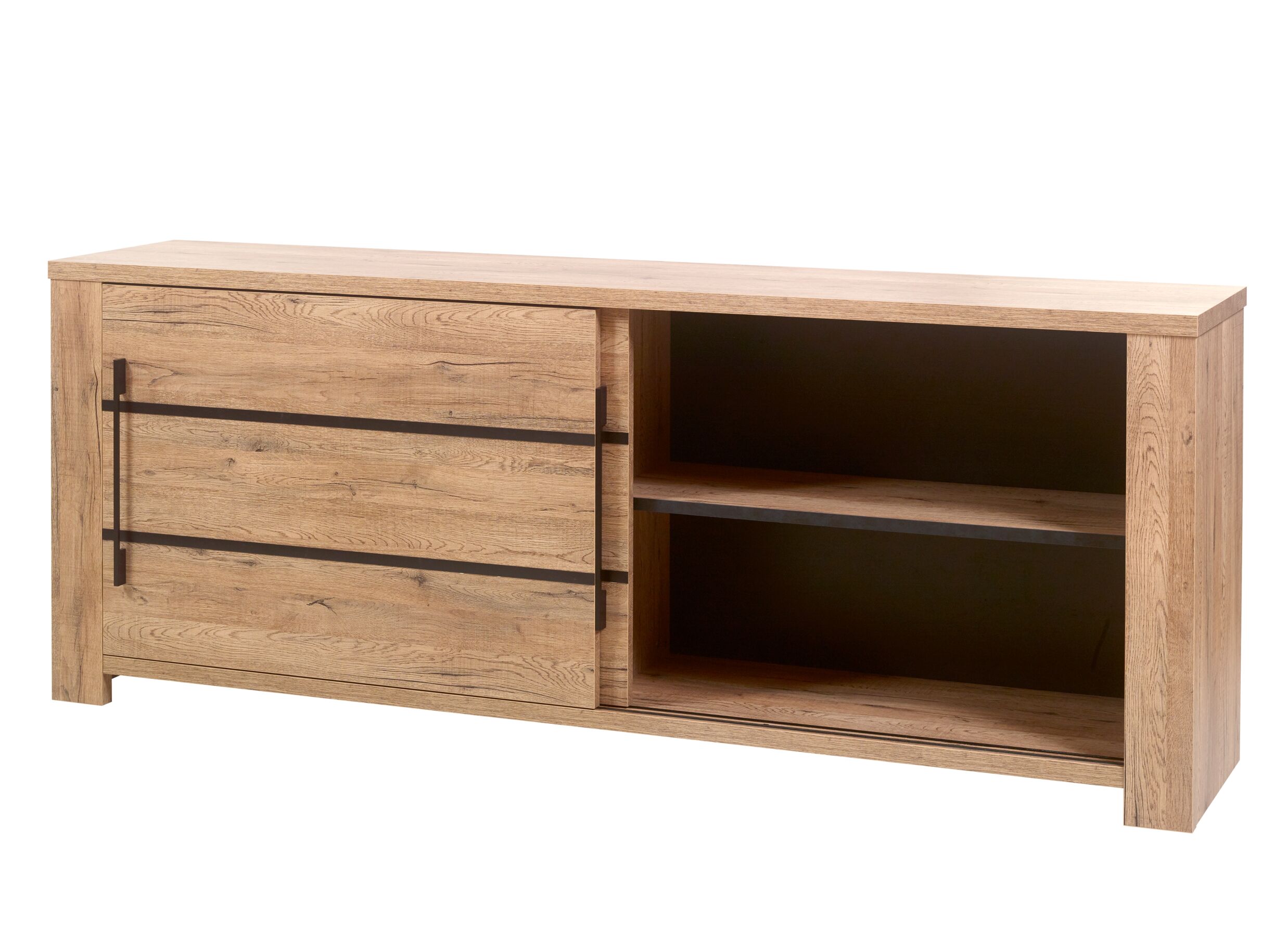 Buffet Otto 230cm - panneau décor - chêne scarlet