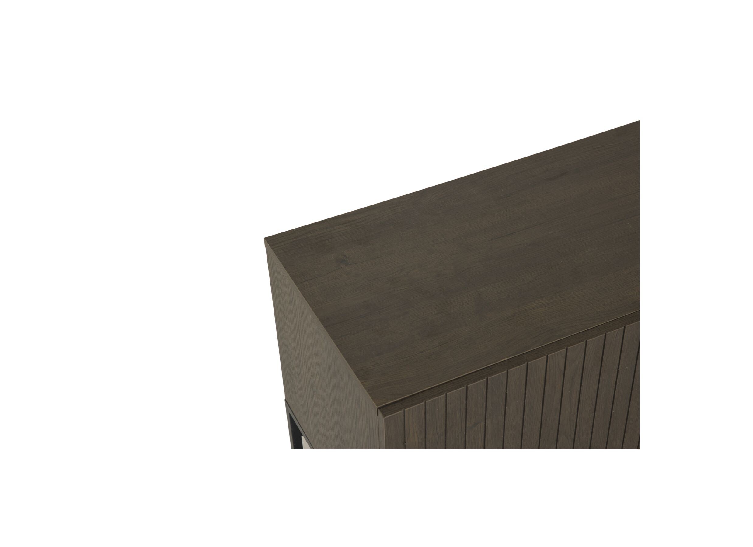 Detailfoto - Tv-meubel Vadis 134x38x48,5cm - melamine - donkerbruin
