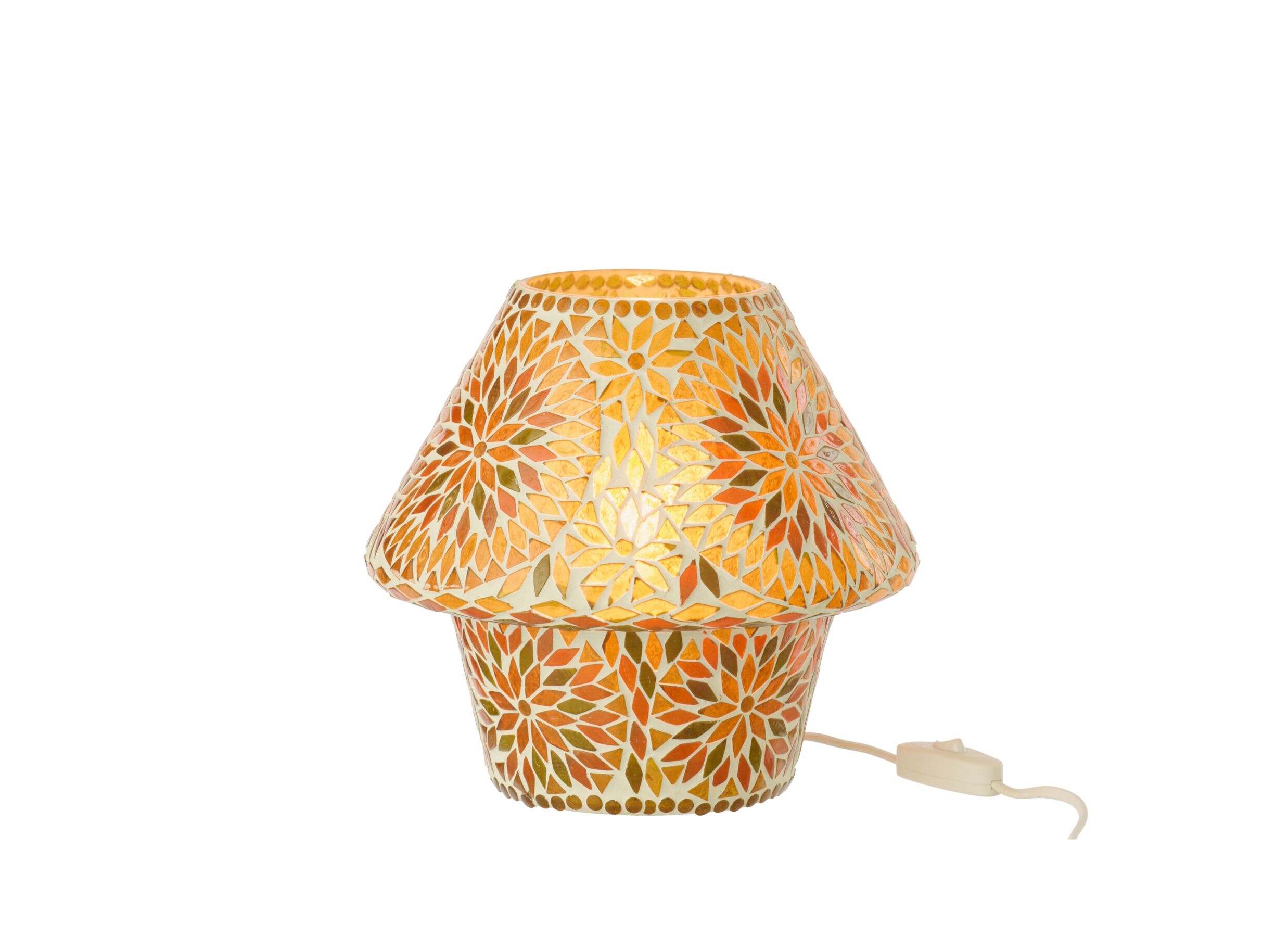 Aperçu - Lampe de table Mosaic E27 H22,5cm - verre - marron & orange