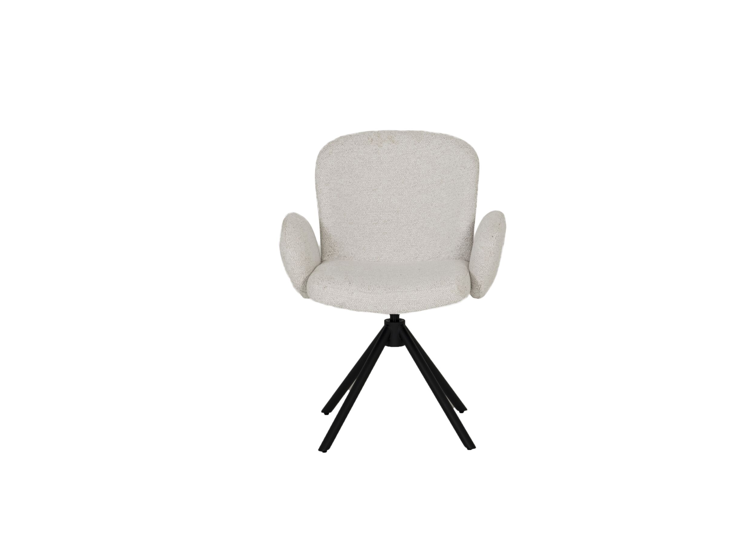 Overzichtsfoto - Draaistoel Josea polyestervezel - beige