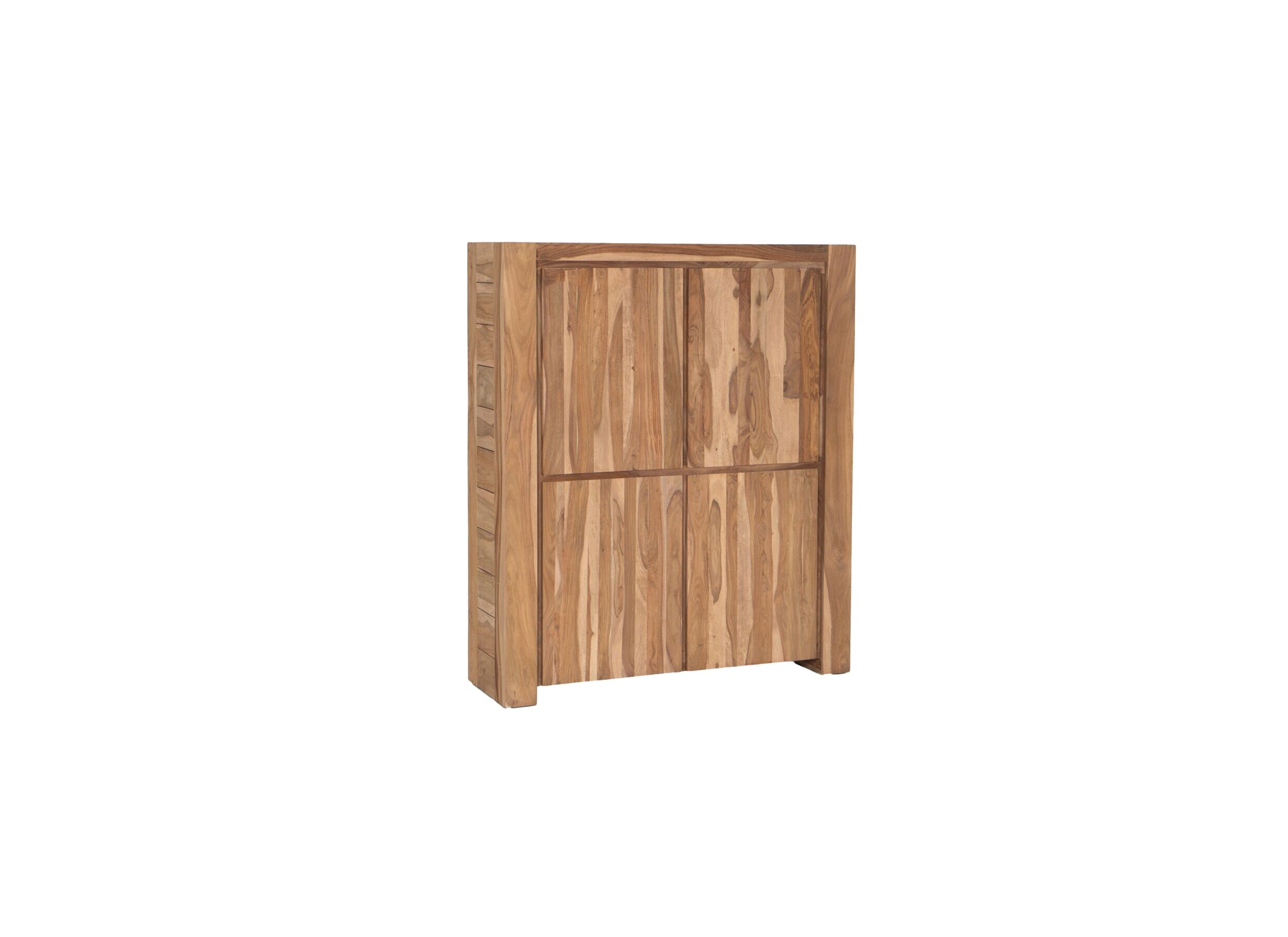 Meuble Bar Carbone 140cm - Meuble Bar Carbone 140cm - sheesham massif & décor - naturel