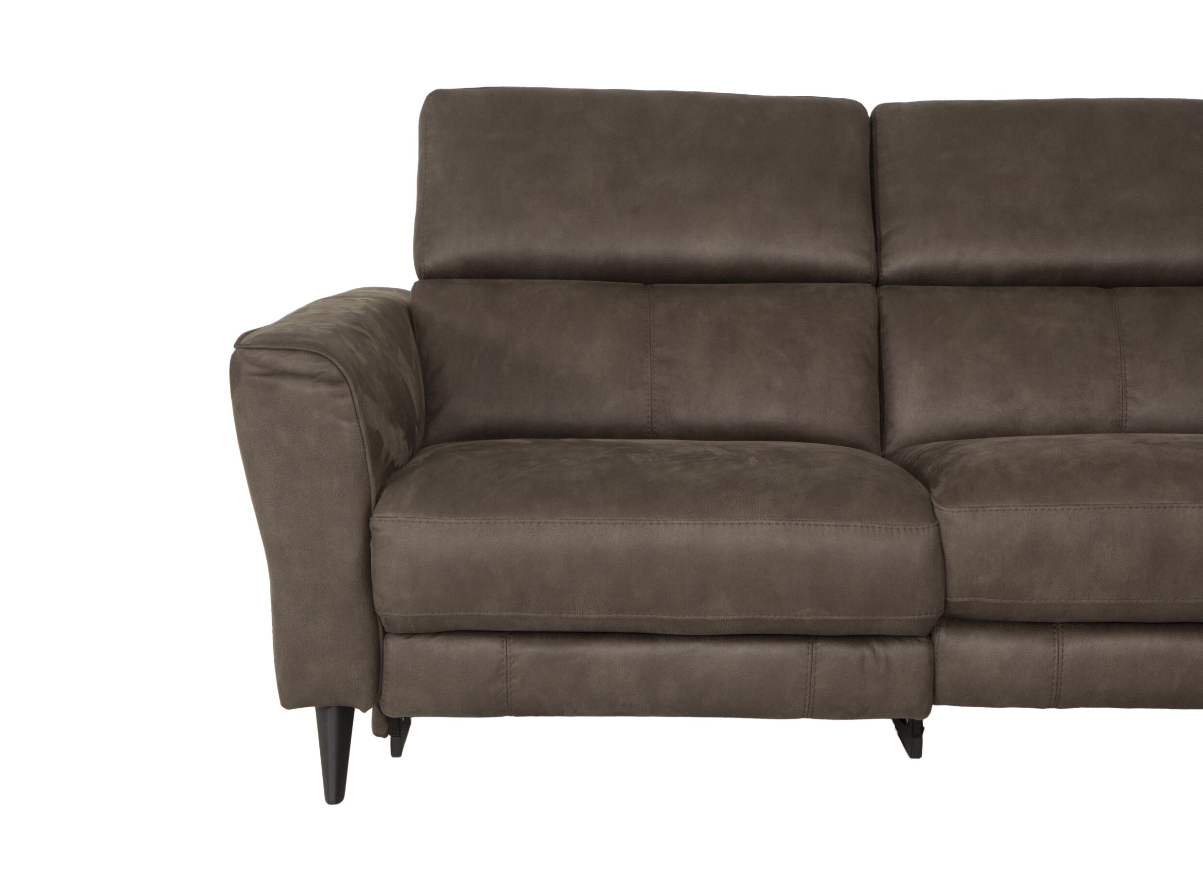 Canapé d'angle Flow 287x238cm - tissu - gris avec relax