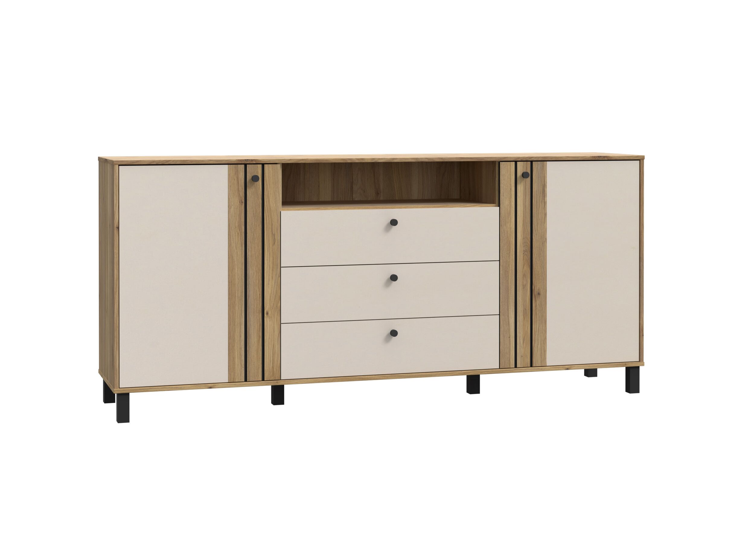 Aperçu - Buffet Killarney 193x87x42cm - décor - mauvela oak/sand