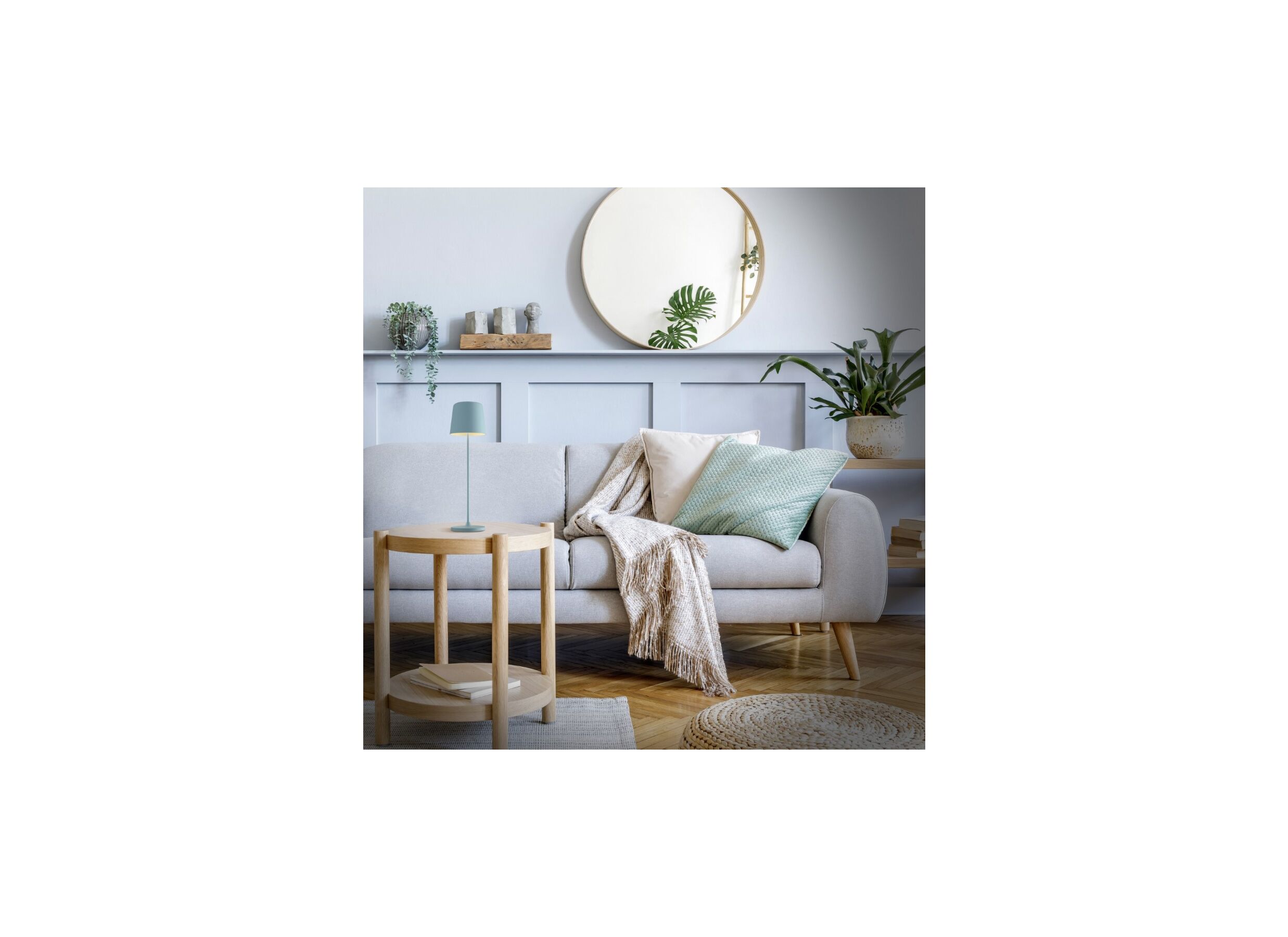 Sfeerfoto - Tafellamp Kaami H37cm noords blauw