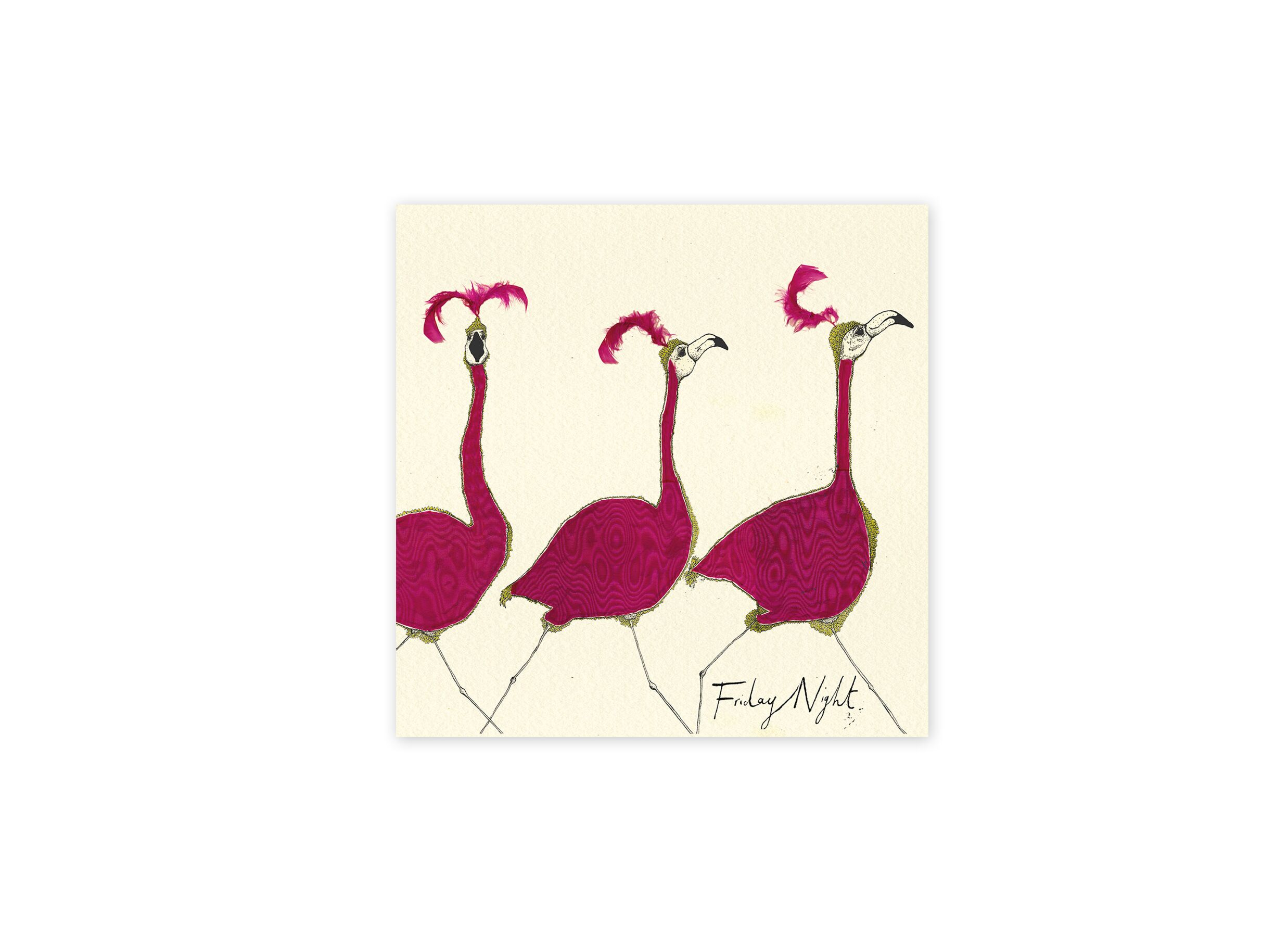 Serviette Friday Night 33x33cm roze 20 stuks