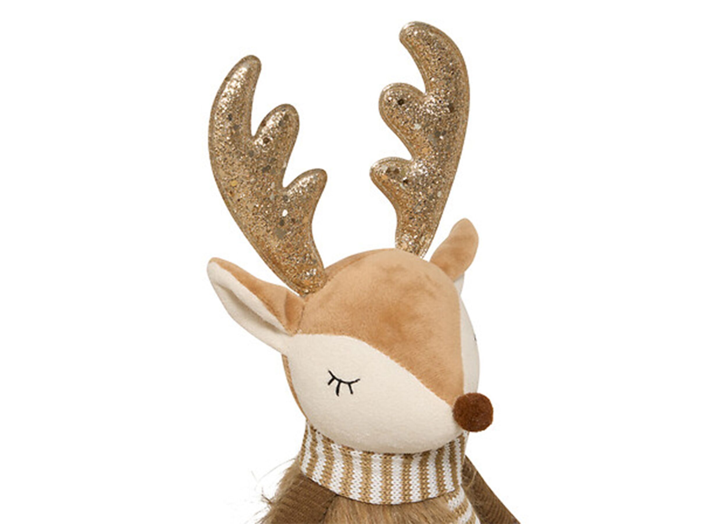 Detailfoto - Kerstdecoratie Rendier H56cm - stof - multicolor