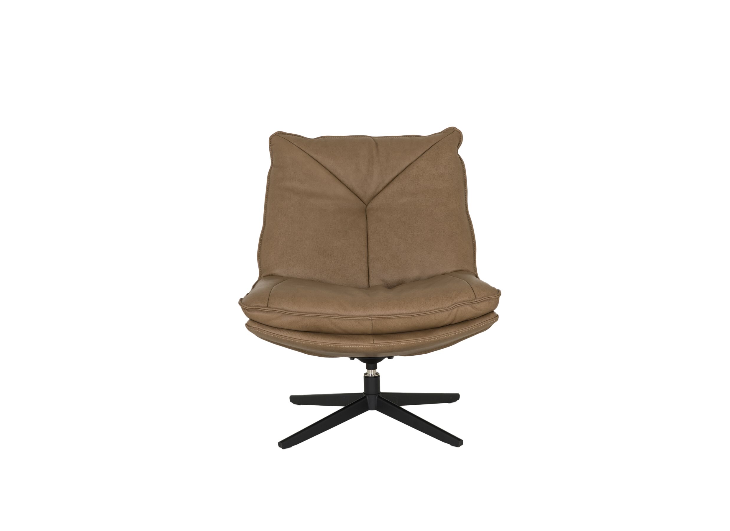 Overzichtsfoto - Draaifauteuil A8036 75x90x87cm - leder - cognac