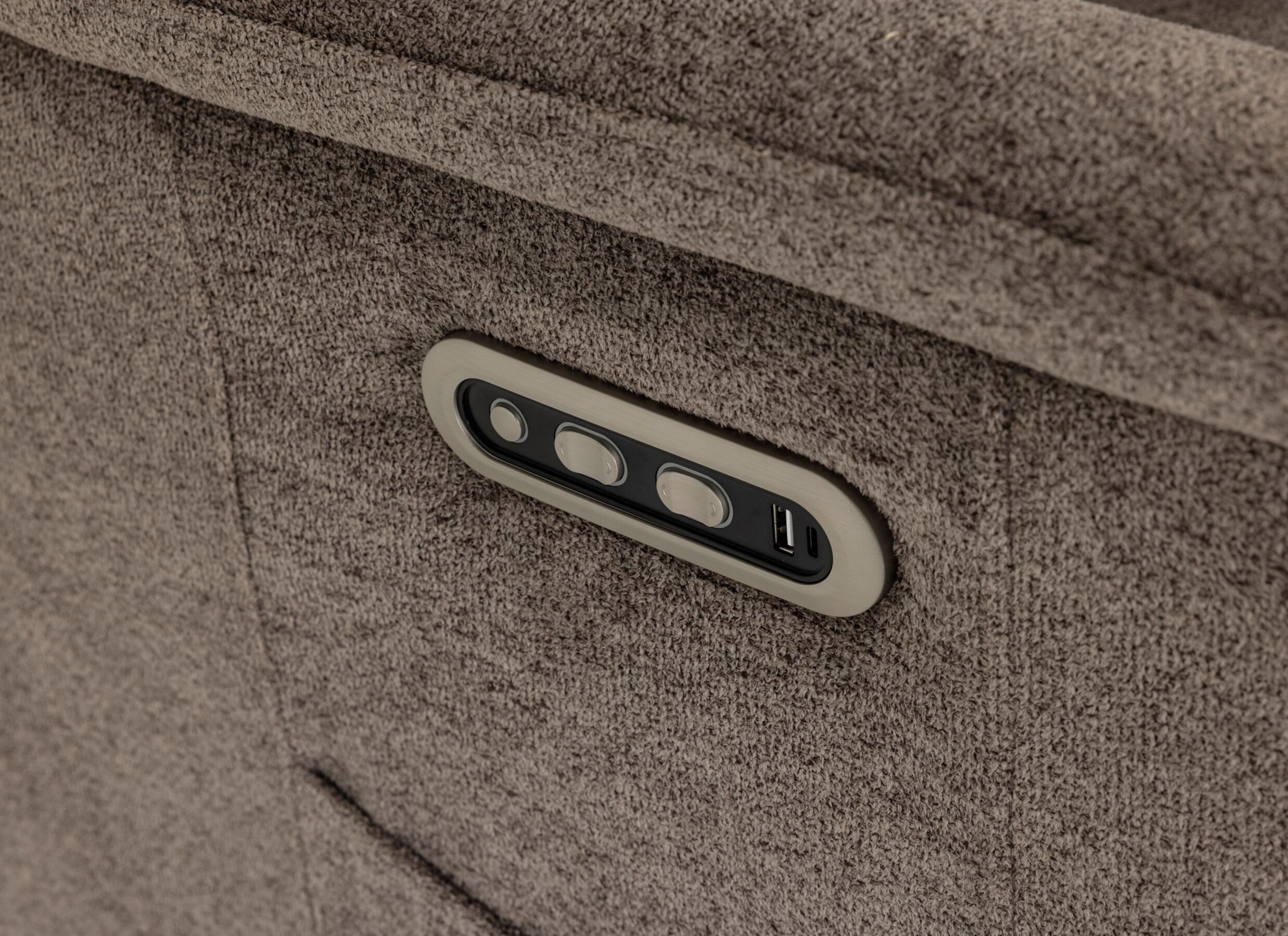 Detail - Fauteuil relax Estate électrique - tissu - taupe