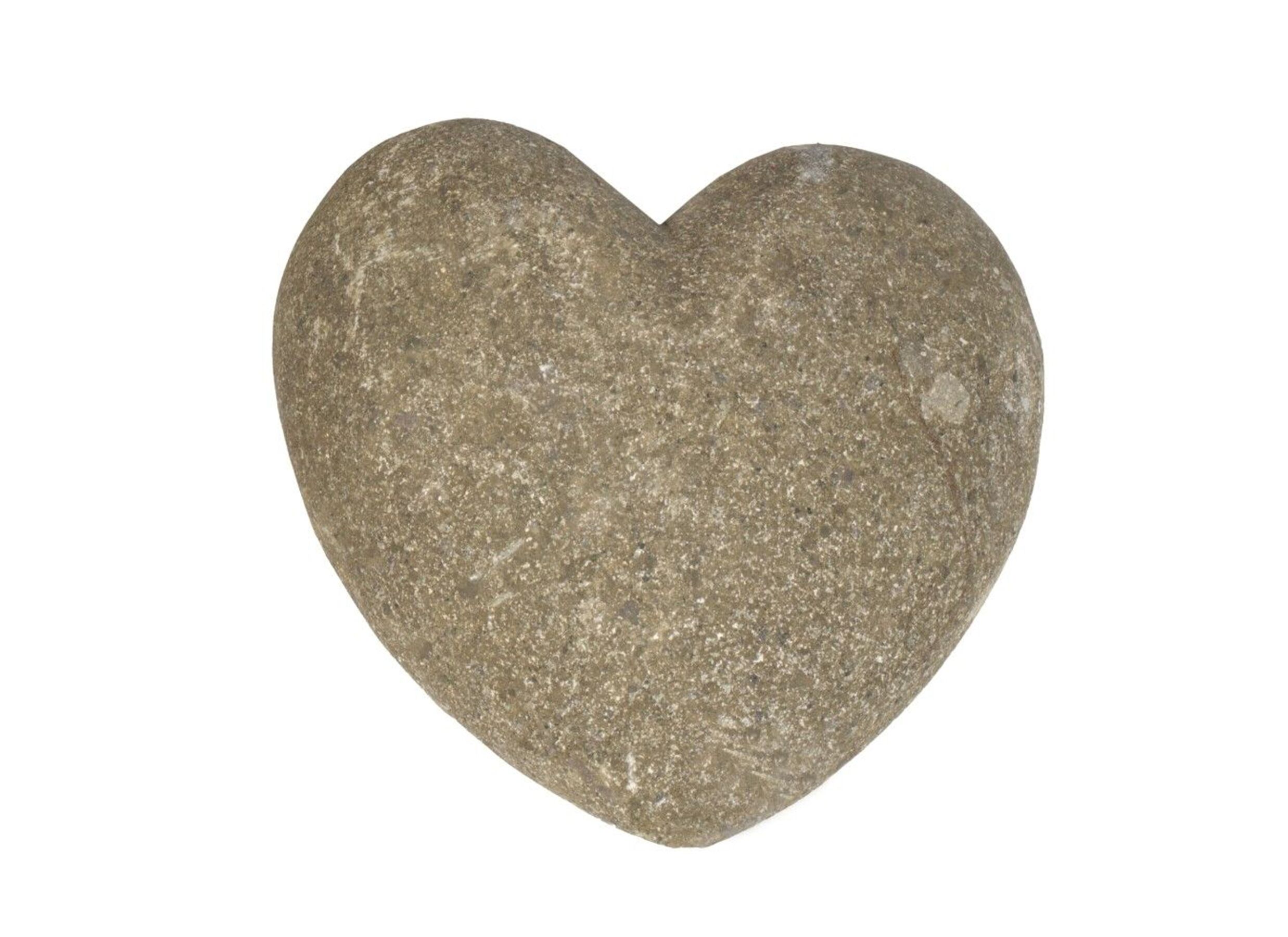 Beeldje Fadarstone Hart 15x15x16cm - stoneware - grijs - Beeldje Fadarstone Hart 15x15x16cm - stoneware - grijs