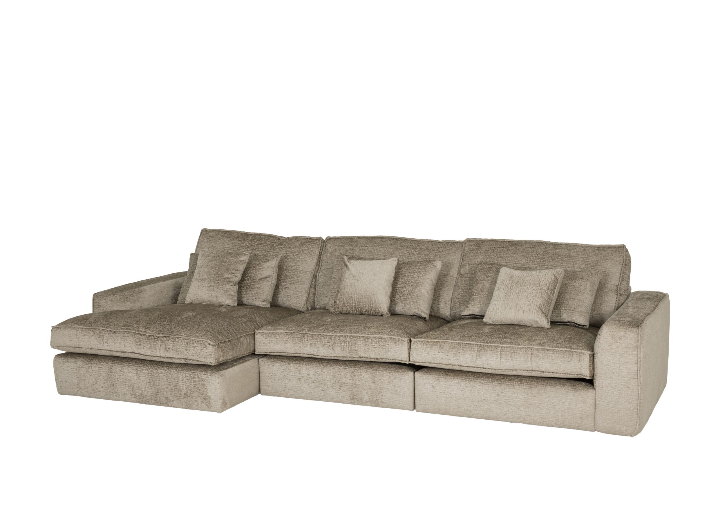 Canapé d'angle Castor tissu beige - Canapé d'angle Castor 357x150cm - tissu - beige