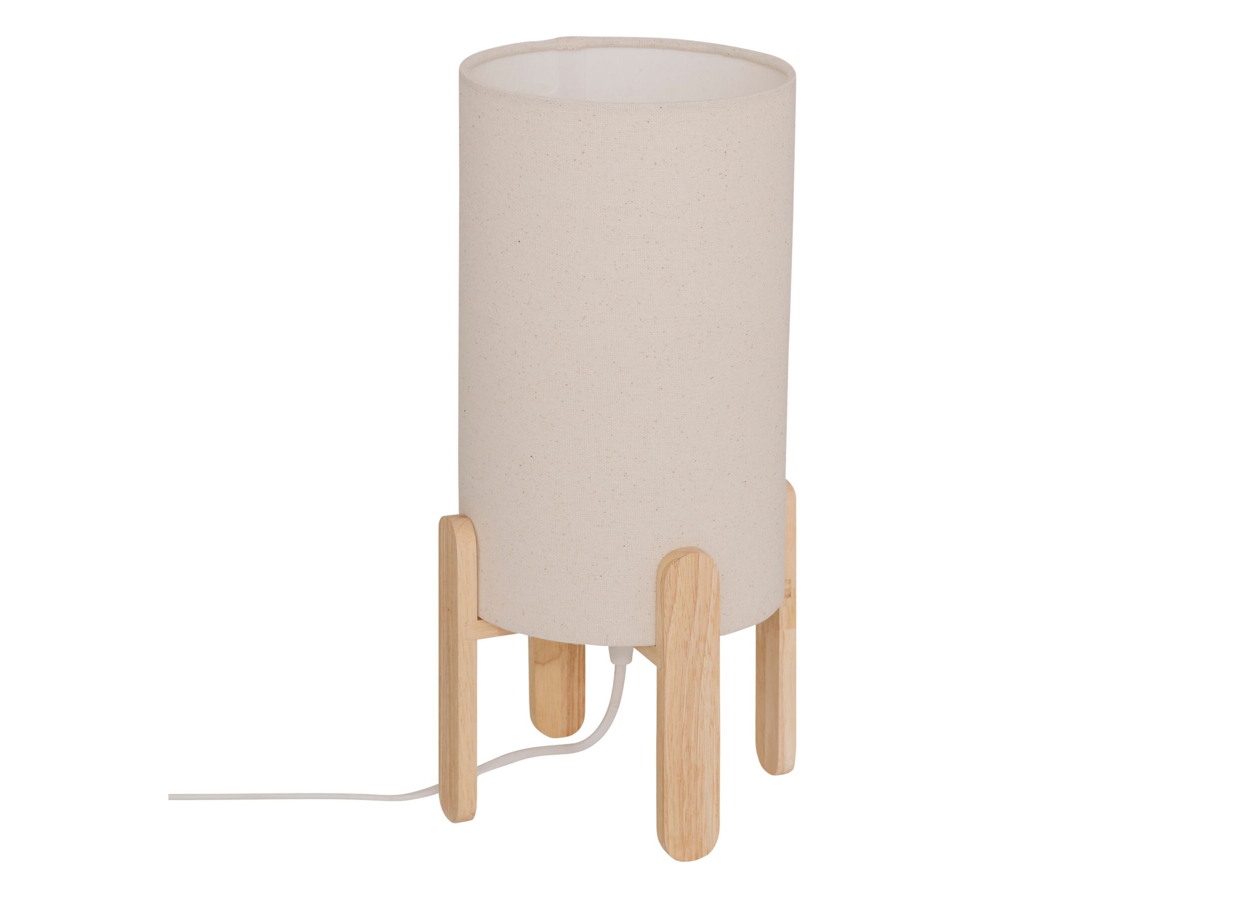 Plus Important - Lampe de table Rafa Ø18xH37cm - hevea & PVC - beige & naturel