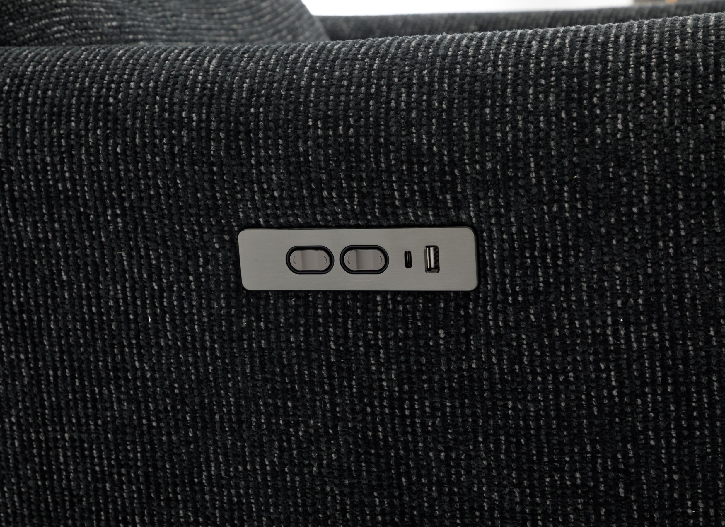 Detail - Fauteuil relax Jorge électrique - tissu - gris
