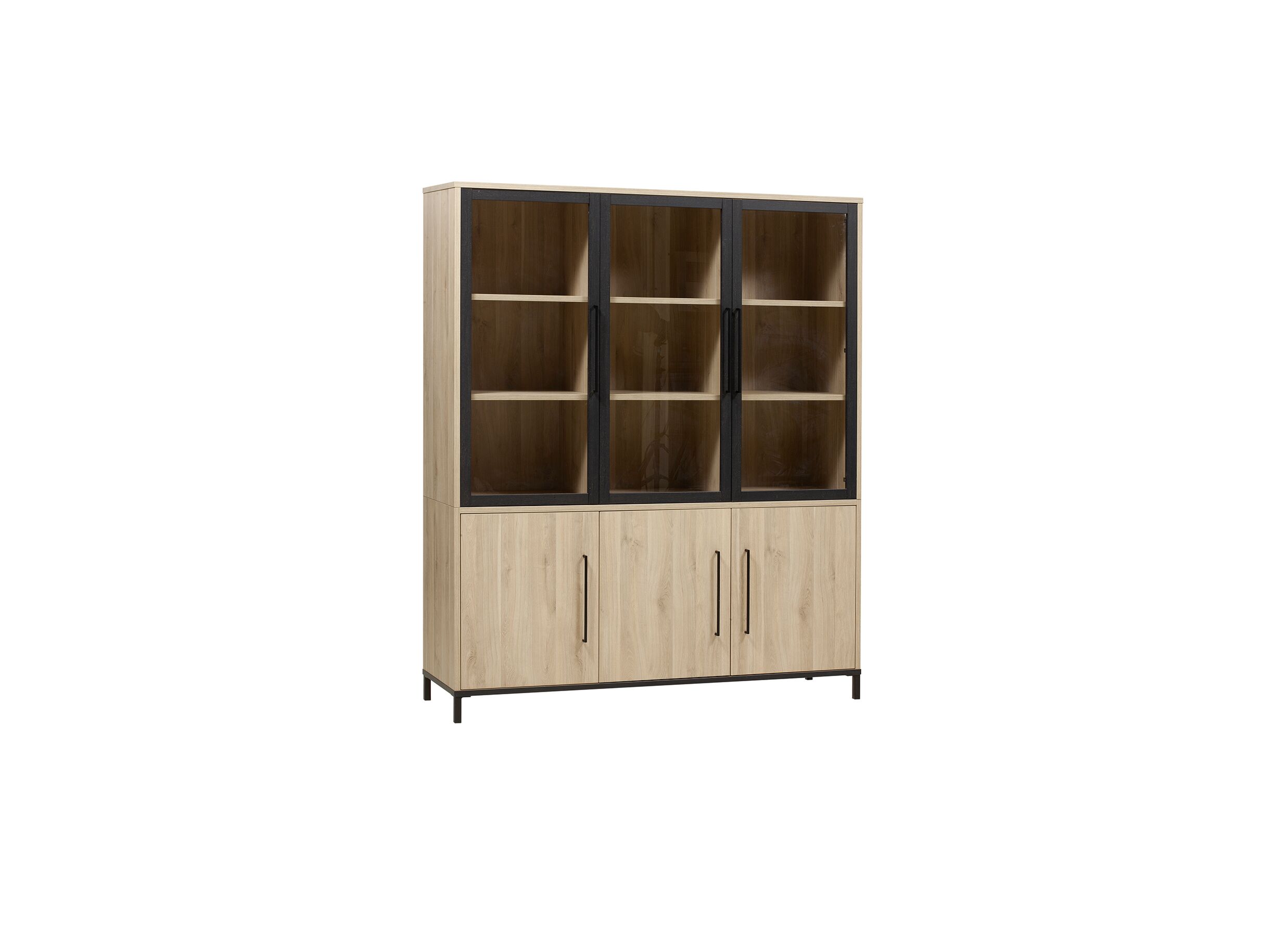 Vitrinekast Bridge 166cm - lamulux - fresh oak/old piano