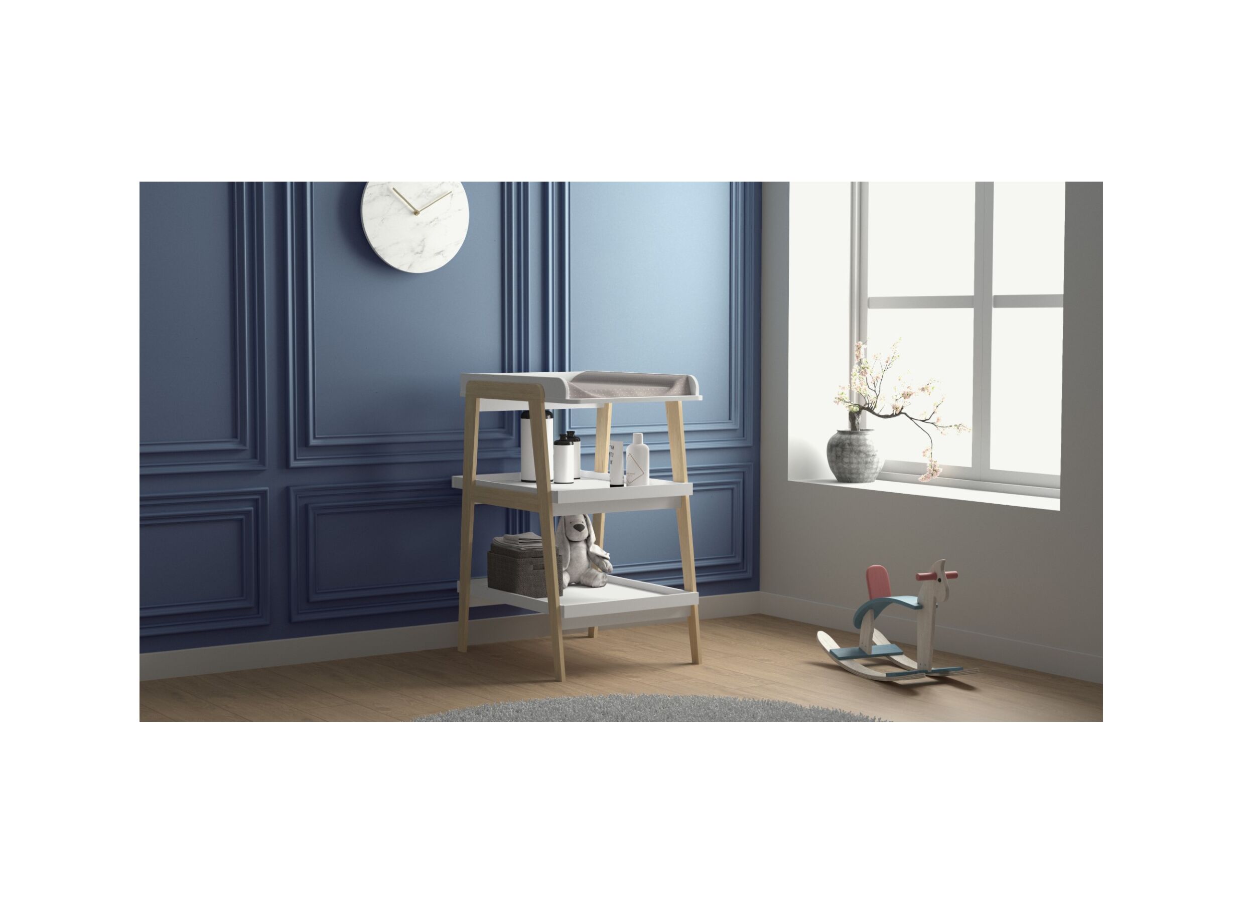 Sfeerfoto - Luiertafel Tsuga 58x101x75cm