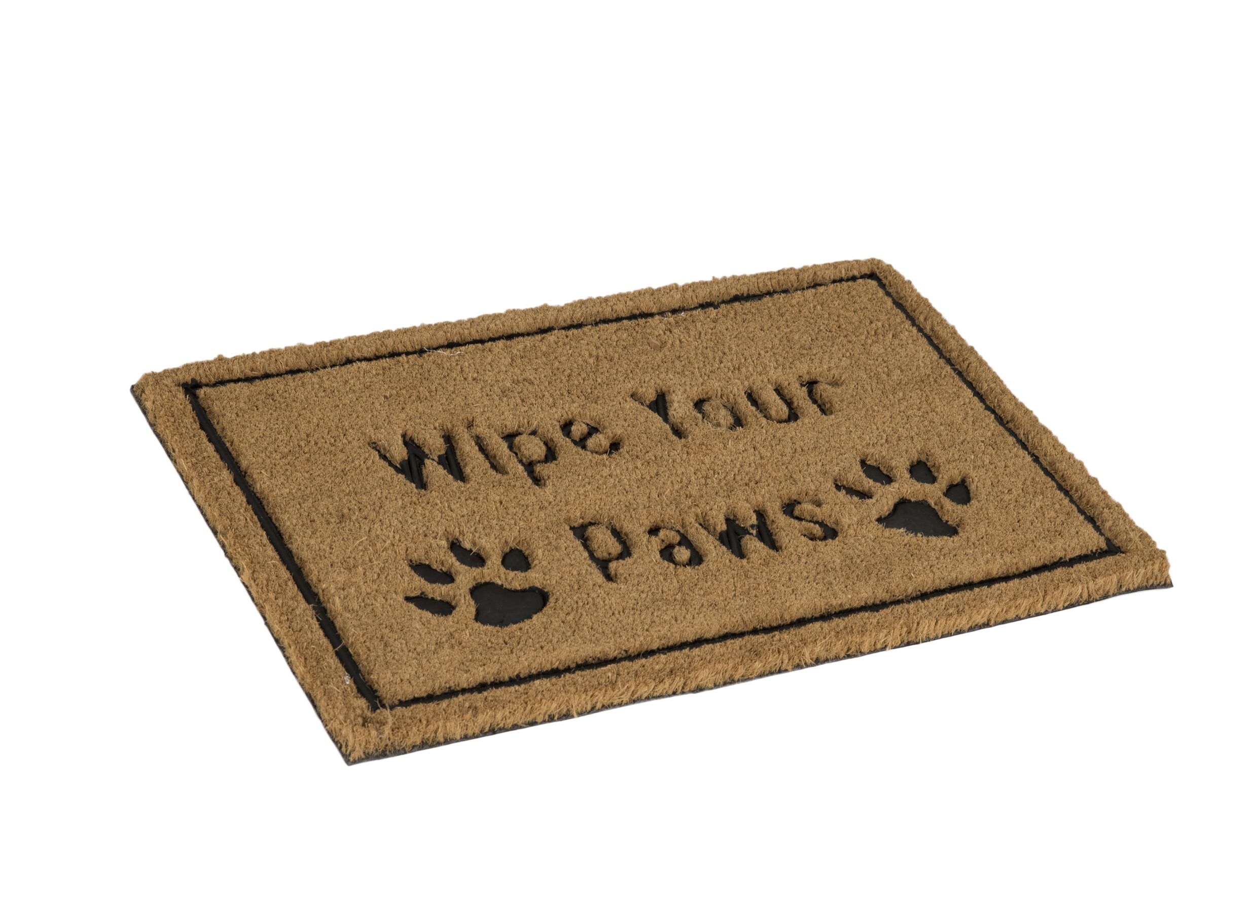 Deurmat Paws 60x40cm kunststof bruin