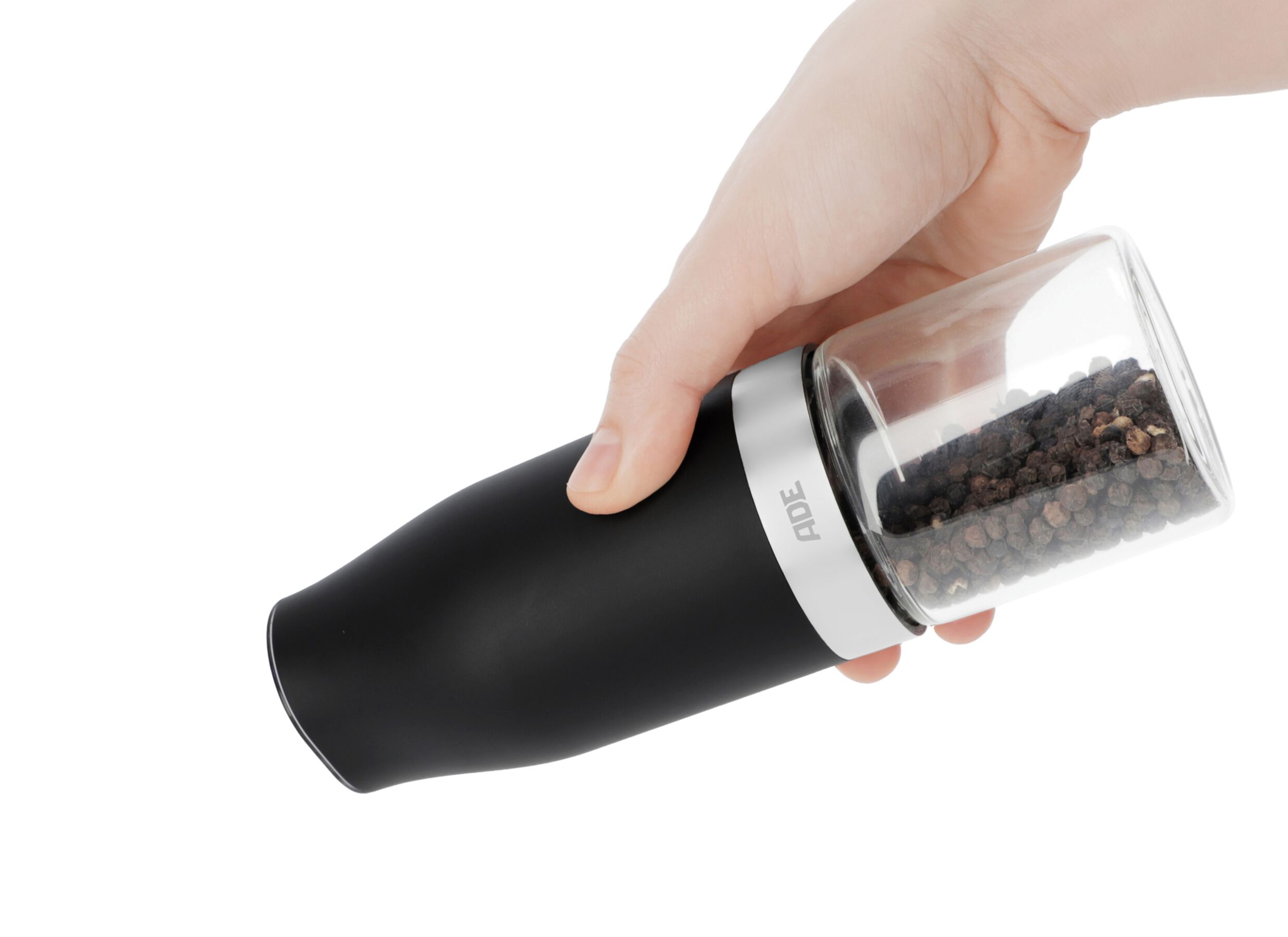 Overzichtsfoto - Peper en zoutmolen Elektrisch H18,3cm - glas/kunststof - zwart