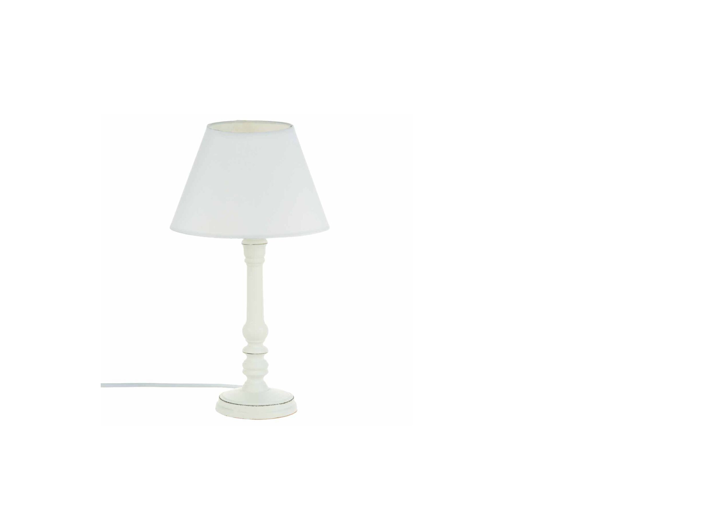 Tafellamp E14 H36cm wit