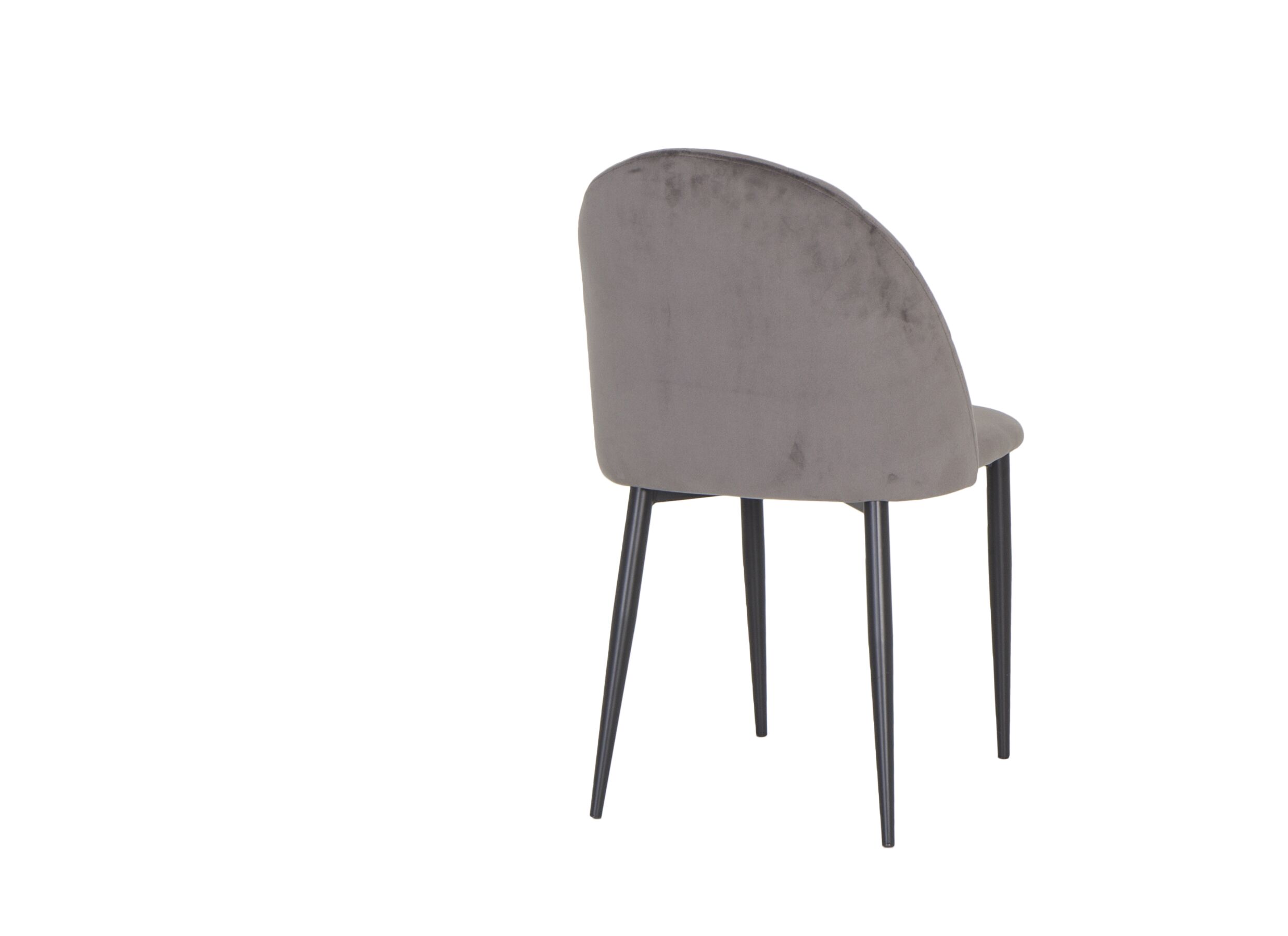 Detailfoto - Stoel Commendatore 52x60.5x87cm - fluweel - grijs