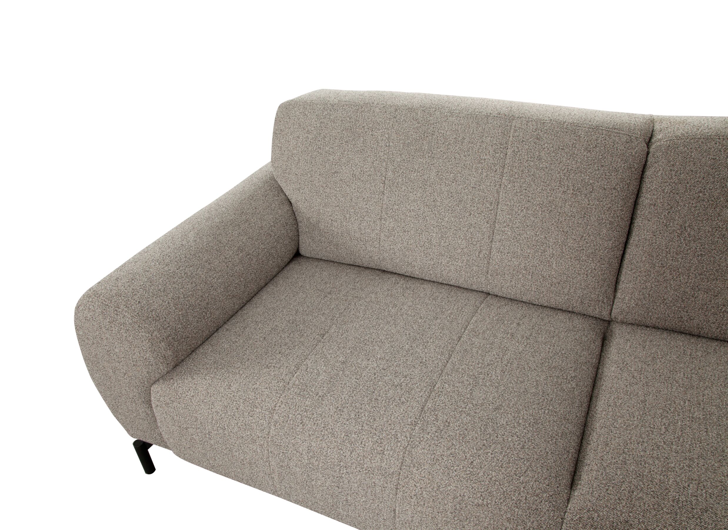 Detailfoto - Hoeksalon Eron 331x182cm - stof - taupe