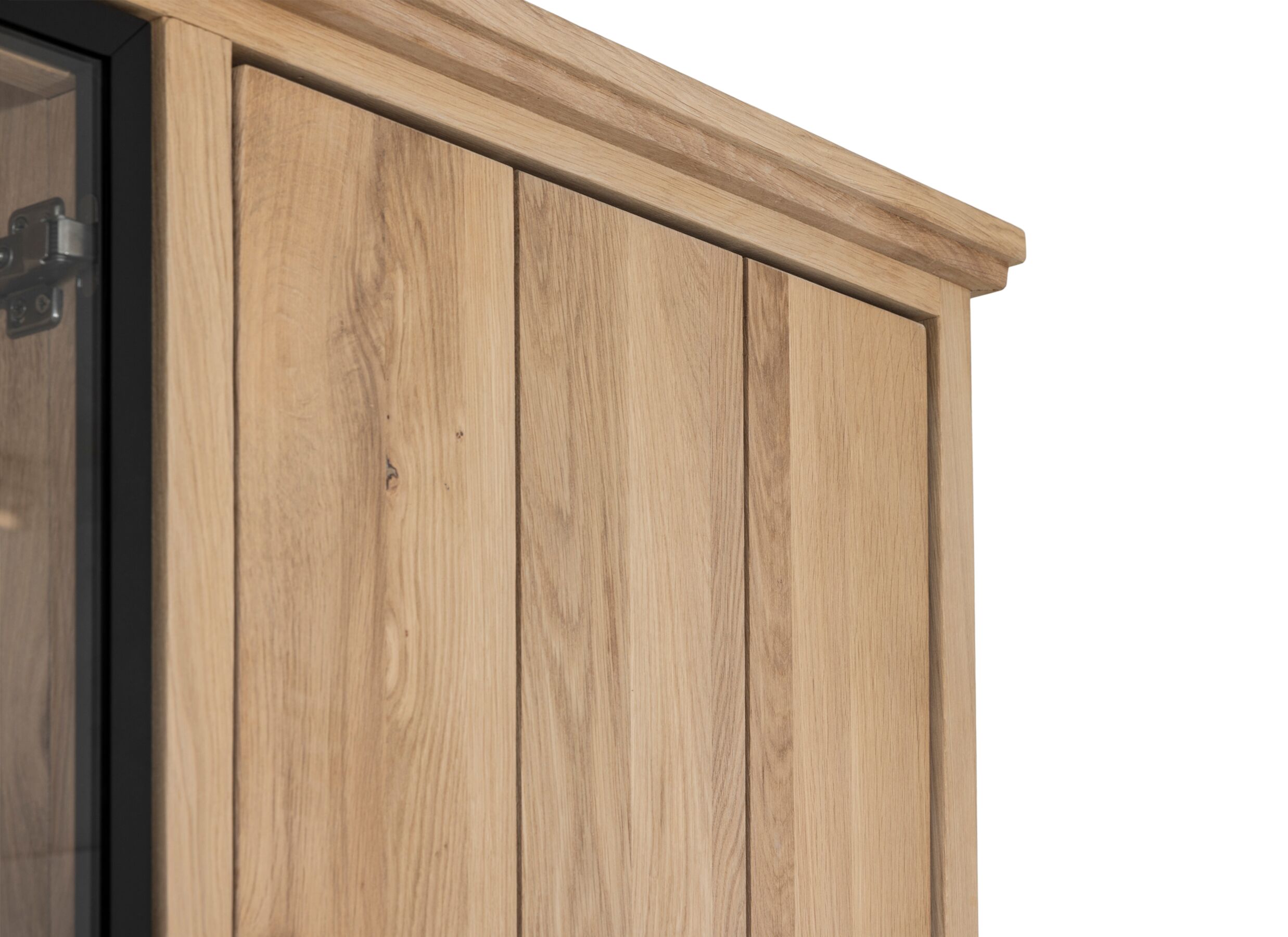 Detailfoto - Vitrinekast Grimaldi 230cm - eik massief - naturel