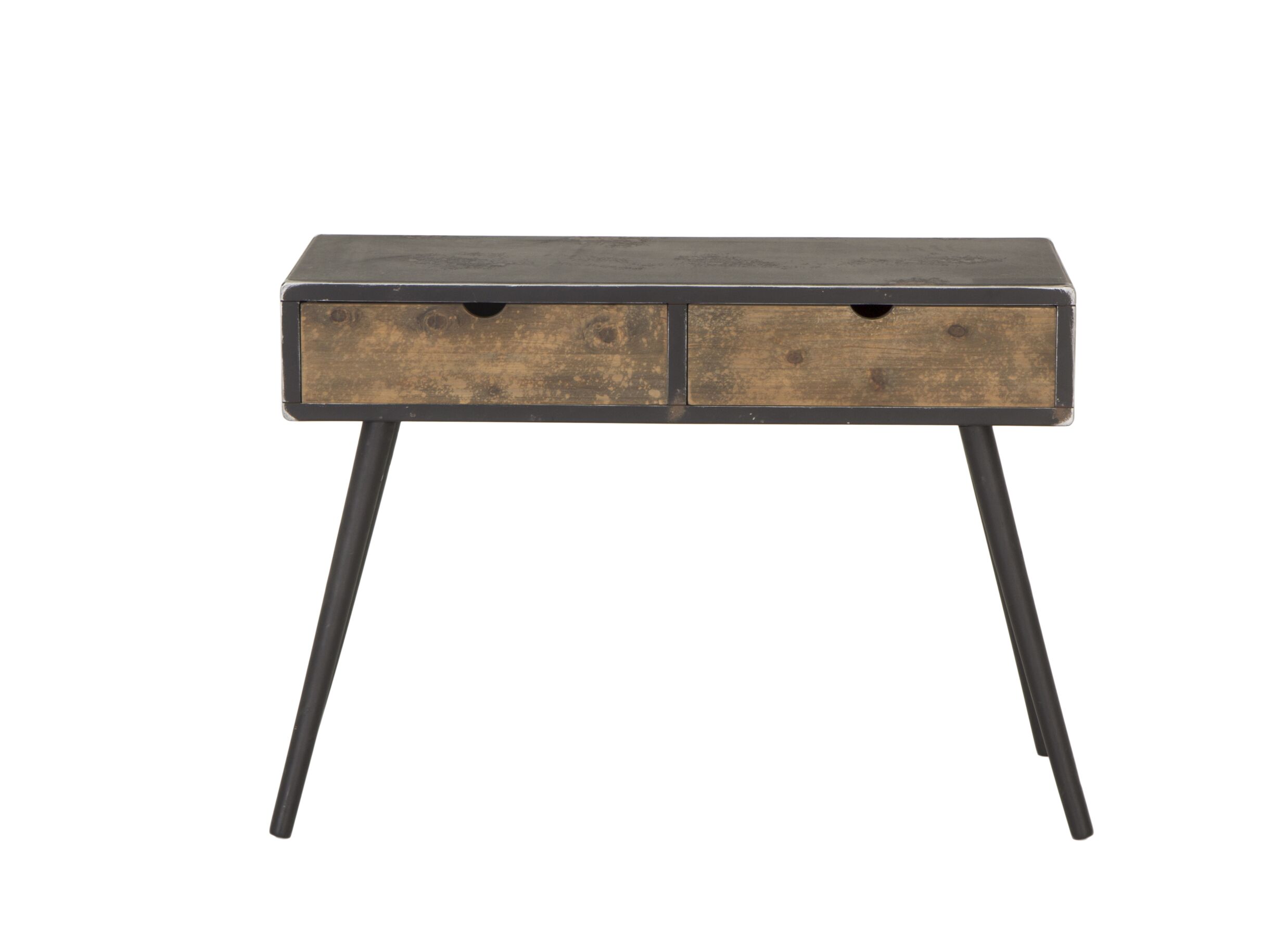 Detail - Console Esperanto 100x42x72cm - sapin massif & décor - naturel/noir
