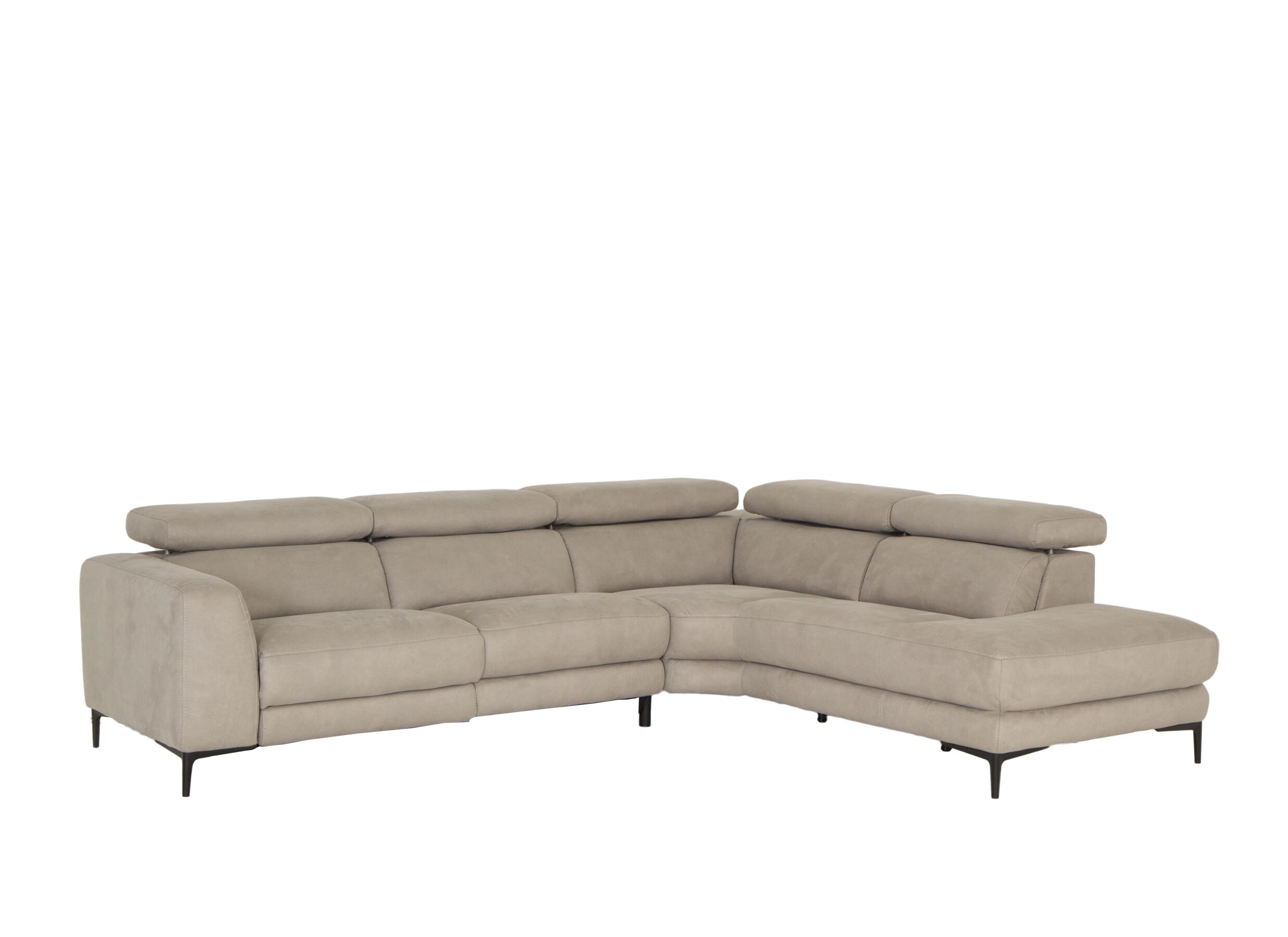 Hoeksalon Arya 293x241cm - stof - grijs