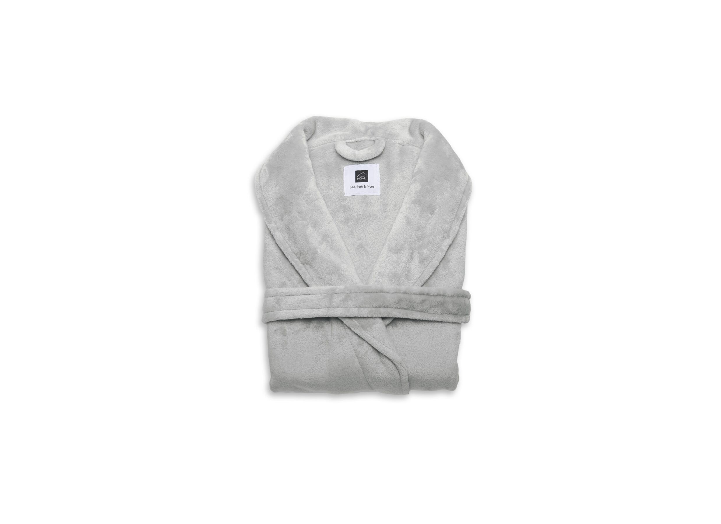 Overzichtsfoto - Badjas L flanel pearl grey