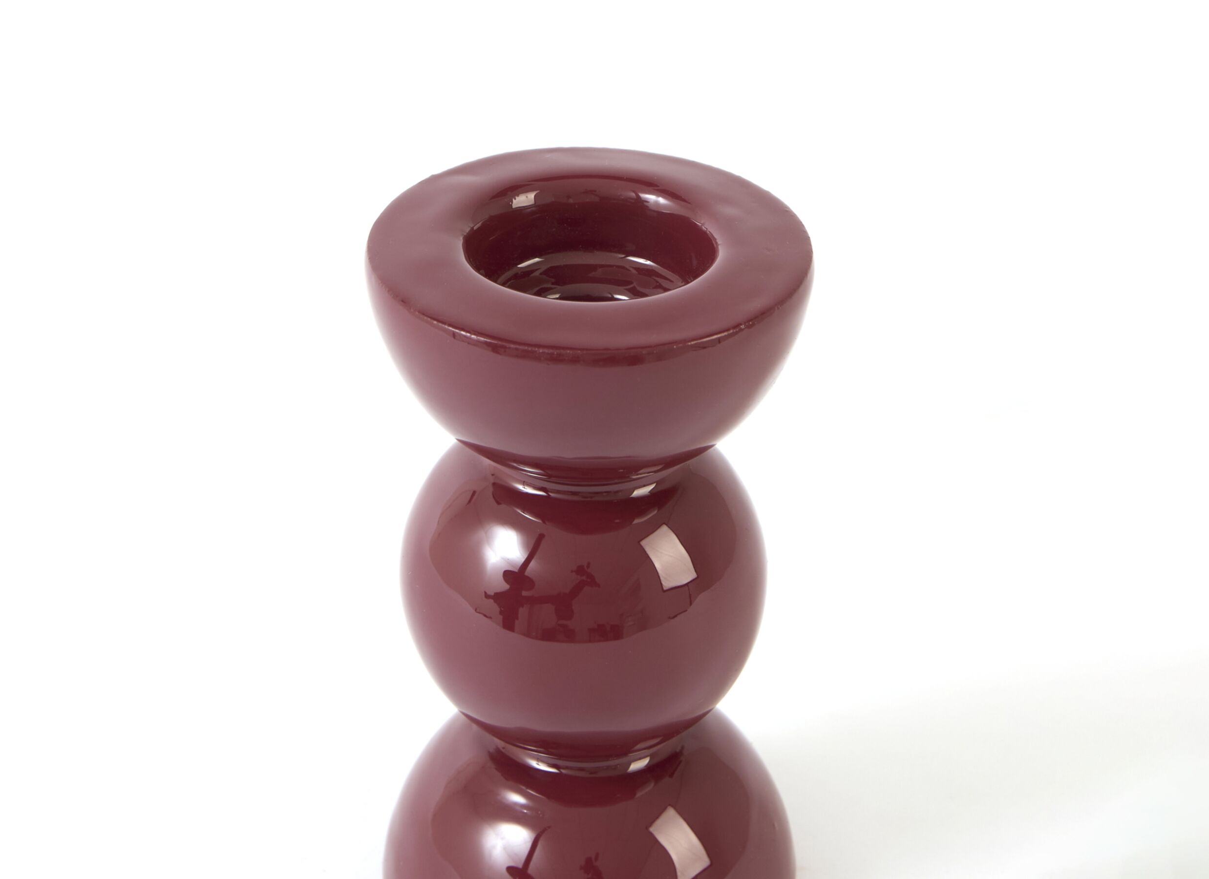Detail - Porte-bougie Nyons H14cm - métal - burgundy