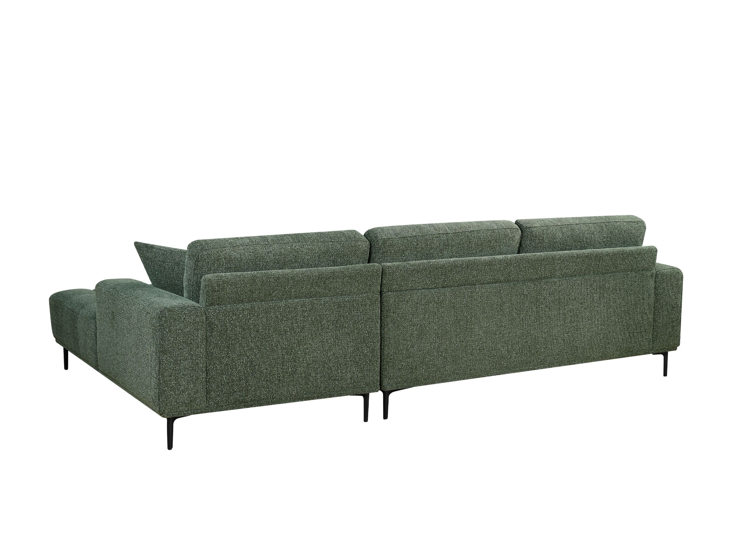 Aperçu - Canapé d'angle Furia 285x178cm - tissu - vert
