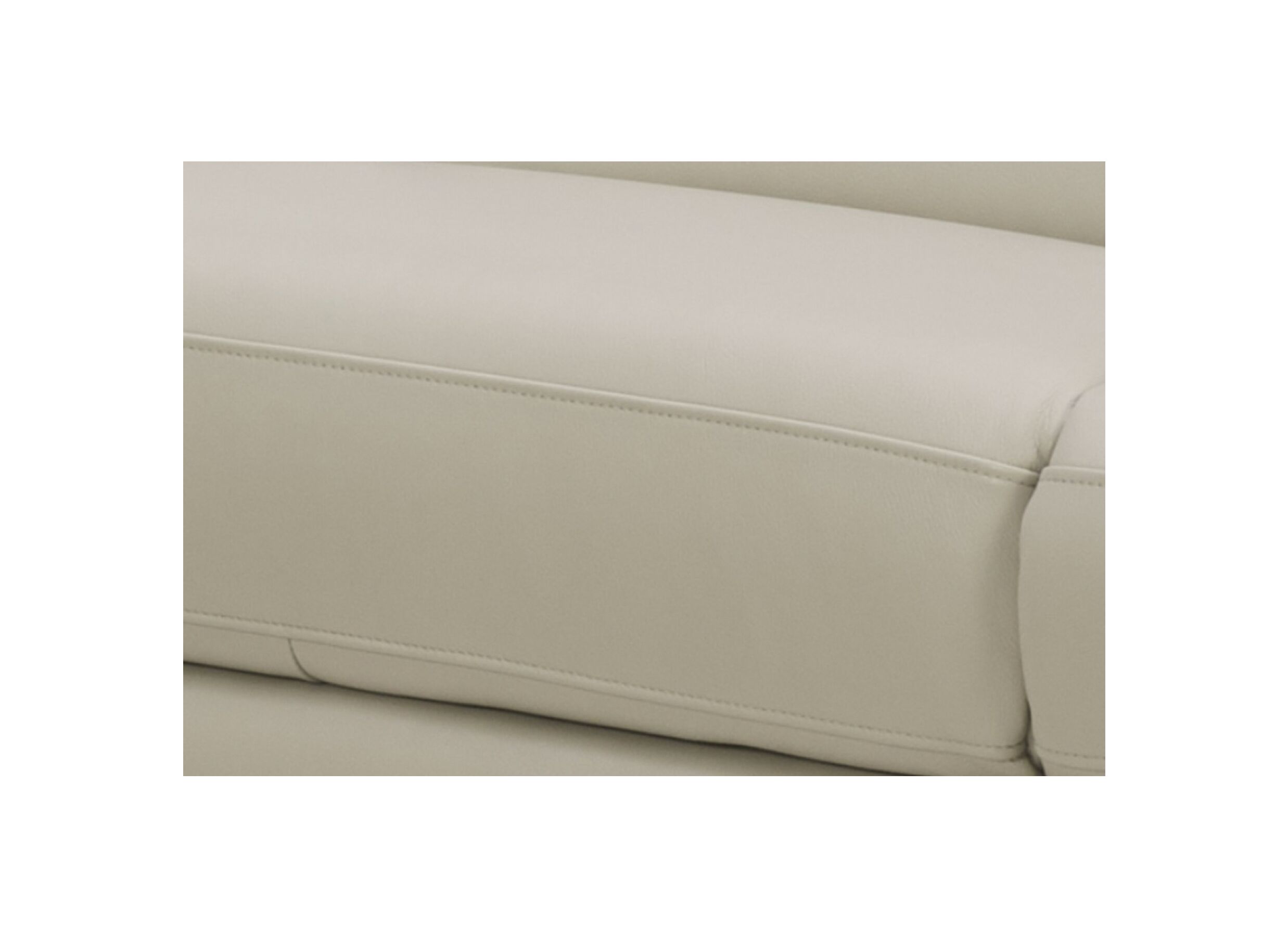 Detailfoto - Hoeksalon Nyx 322x257cm - leder - lichtgrijs met relax