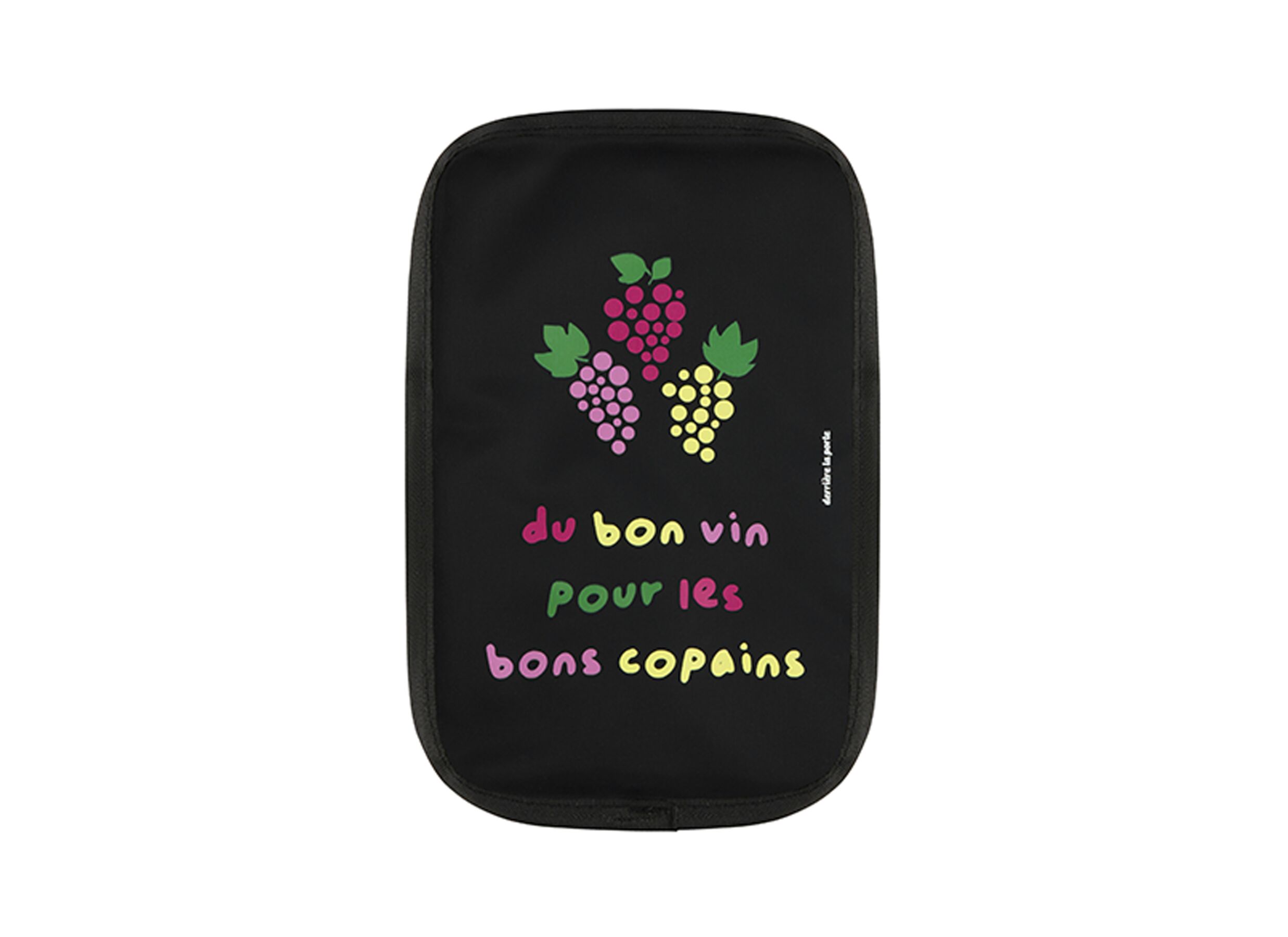 Wijnkoeler Du bon vin pour les copains 15 - Refroidisseur à vin Du bon vin pour les copains 15,5x20cm - nylon - noir