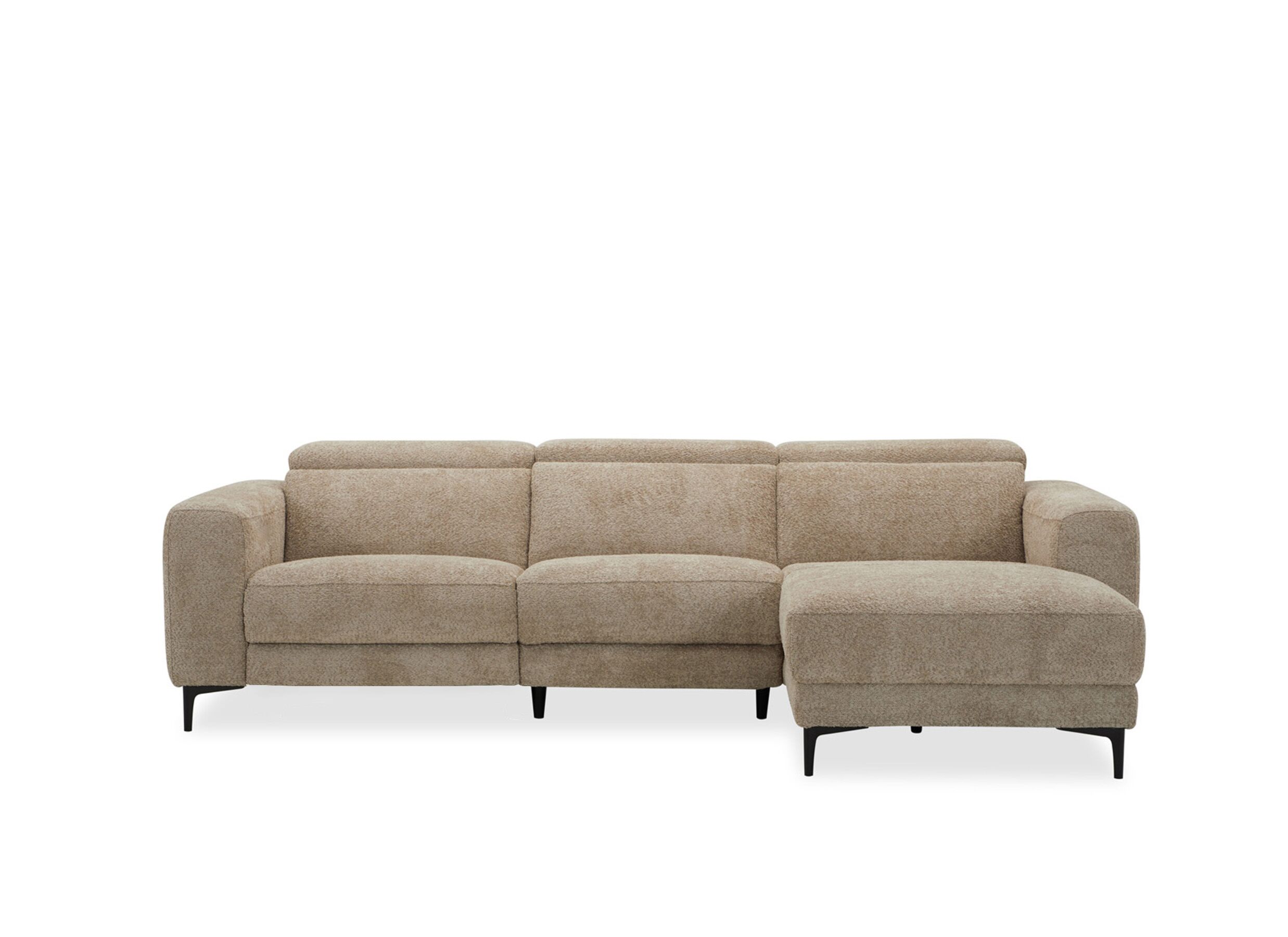 Aperçu - Canapé d'angle Cine 277x168cm - tissu - taupe