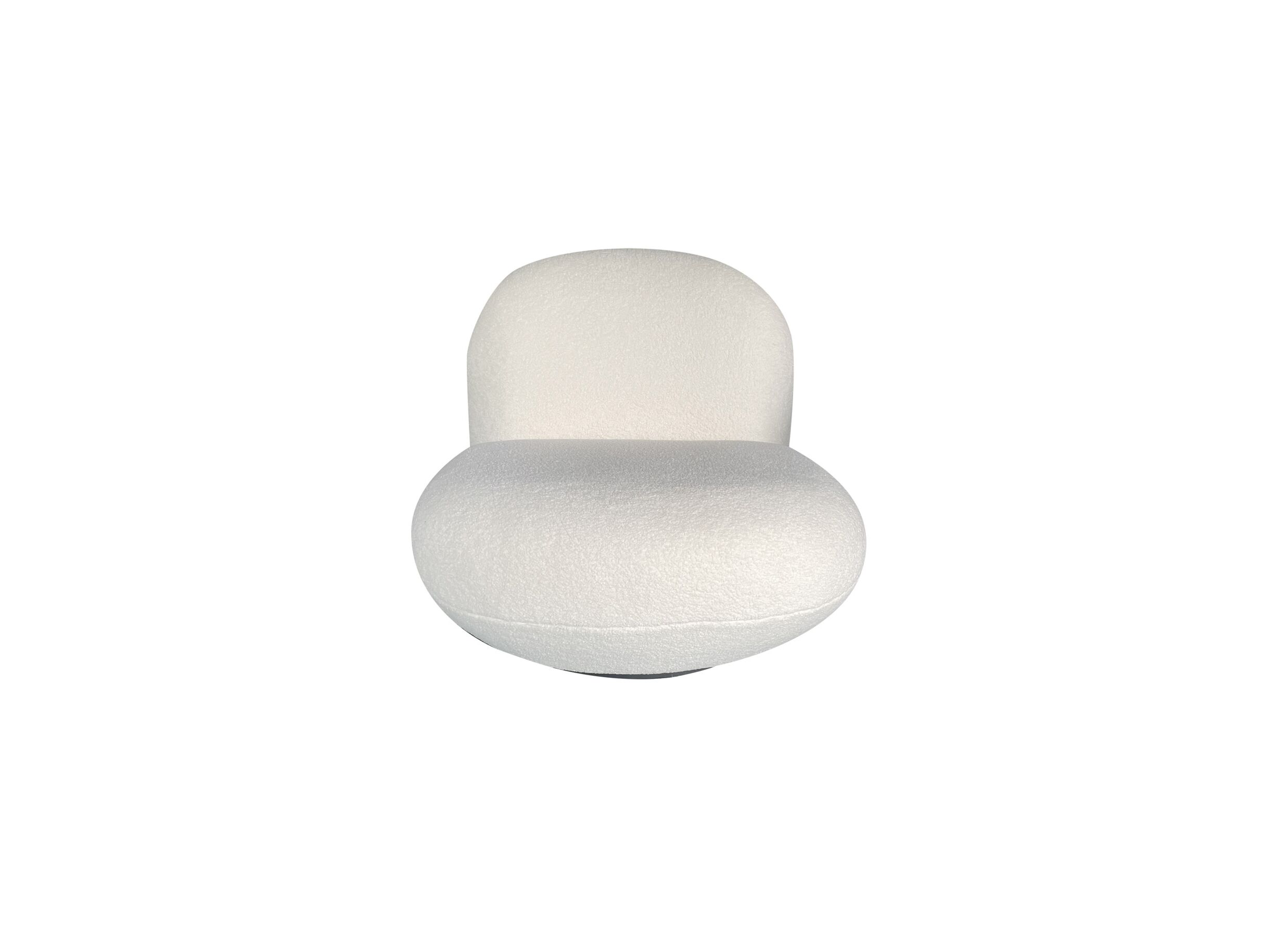 Aperçu - Fauteuil pivotant Criollo 91x95x71cm tissu - bouclé - blanc
