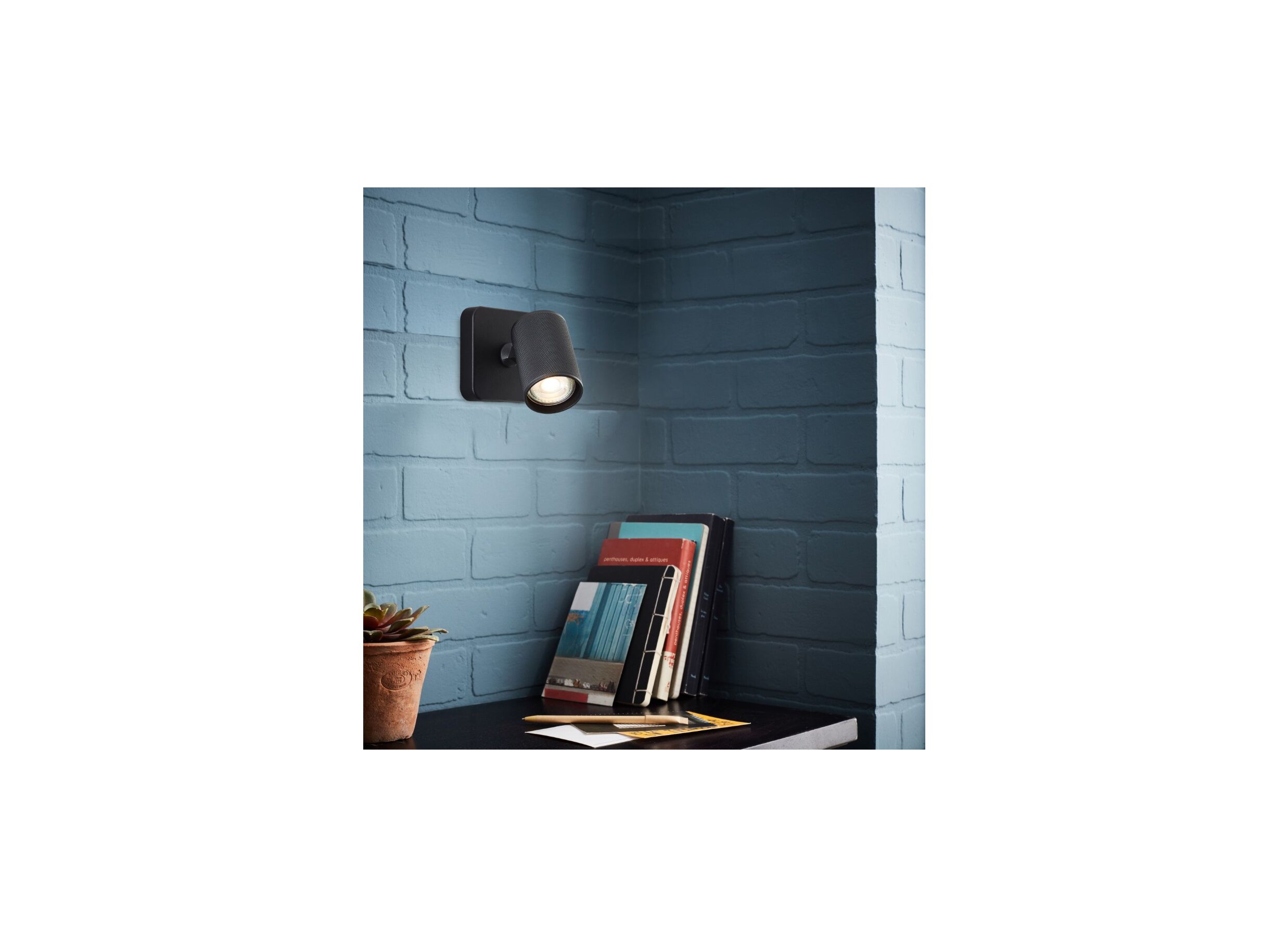 Wandspot Marty zand zwart 5W GU10